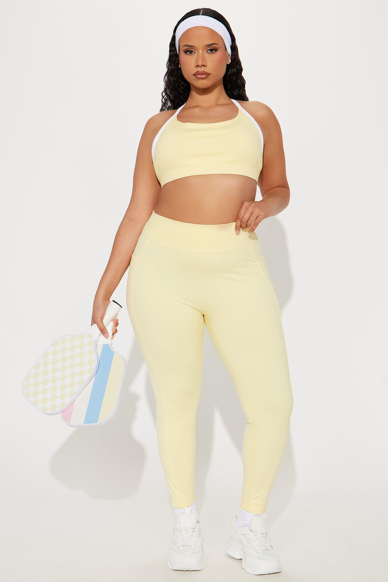 Tennis Club Active Legging - Butter Yellow Product Image