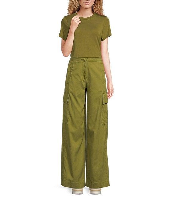 Every Twill High Rise Wide Leg Cargo Pants Product Image