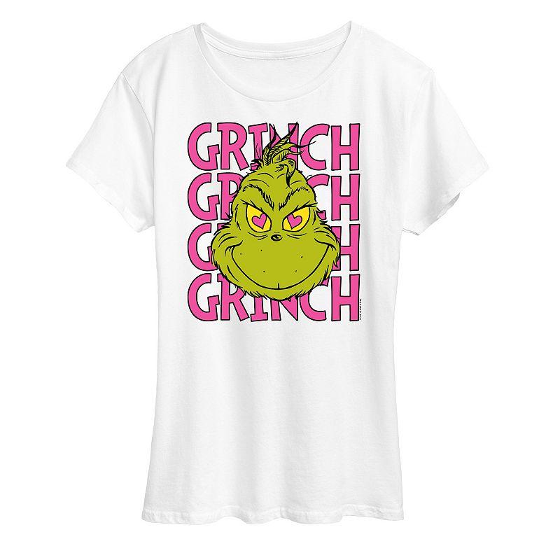 Women's Grinch Stacked Graphic Tee,  Product Image