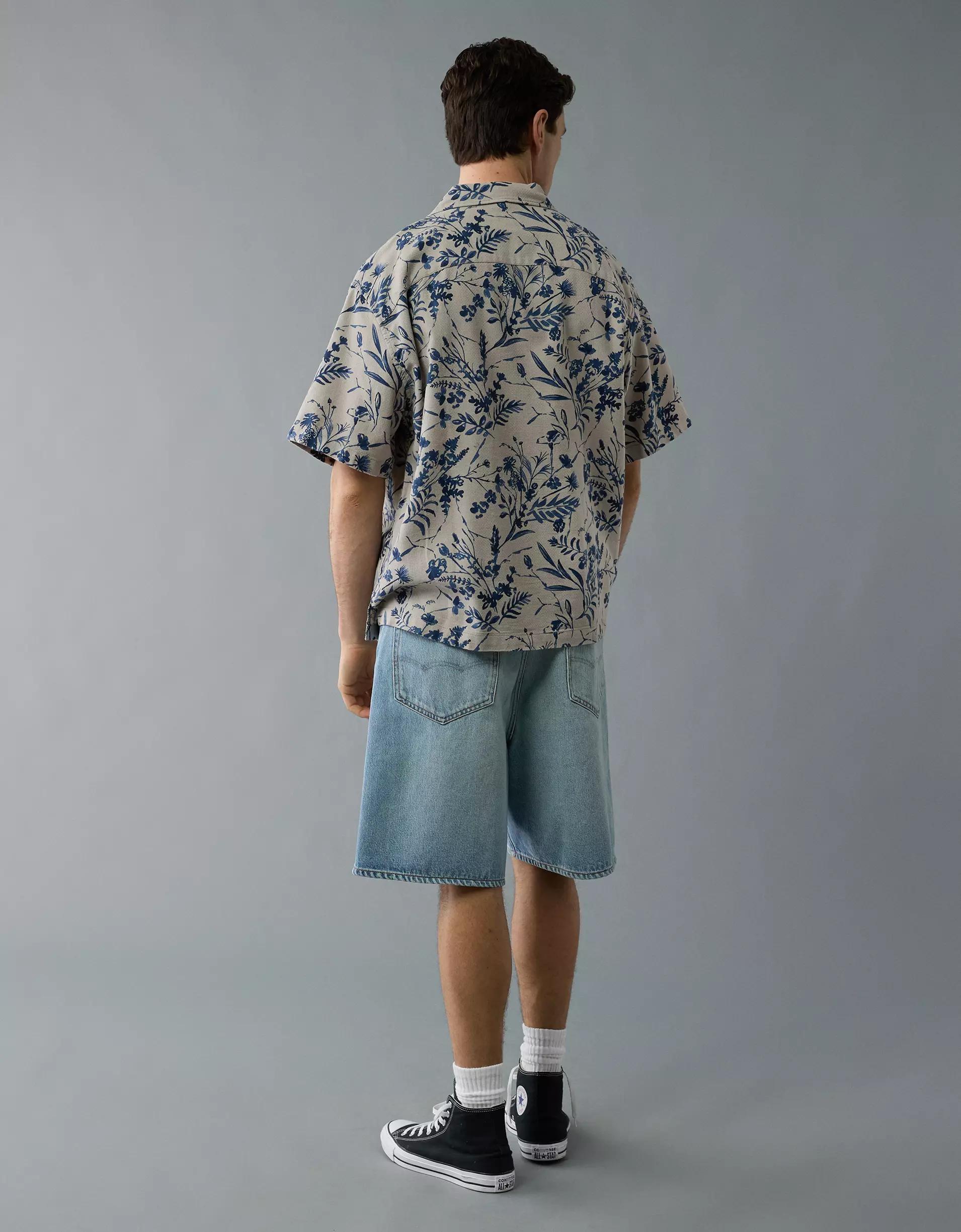 AE Poolside Floral Button-Up Shirt Product Image
