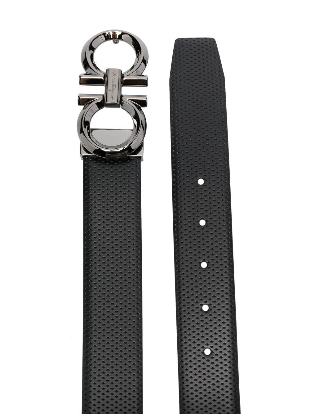 logo-buckle leather belt Product Image
