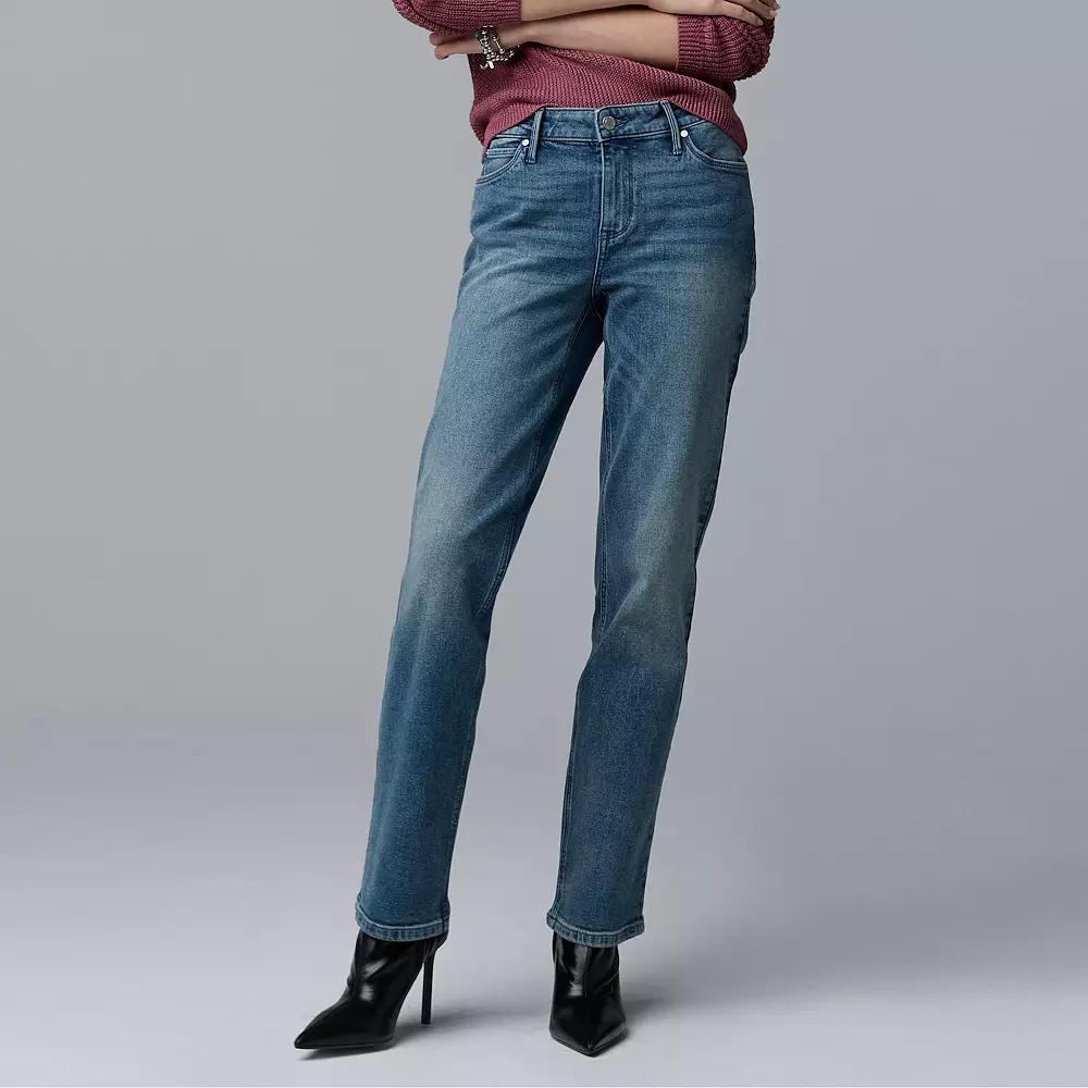 Women's Simply Vera Vera Wang Slim Straight Leg Jeans,  Product Image