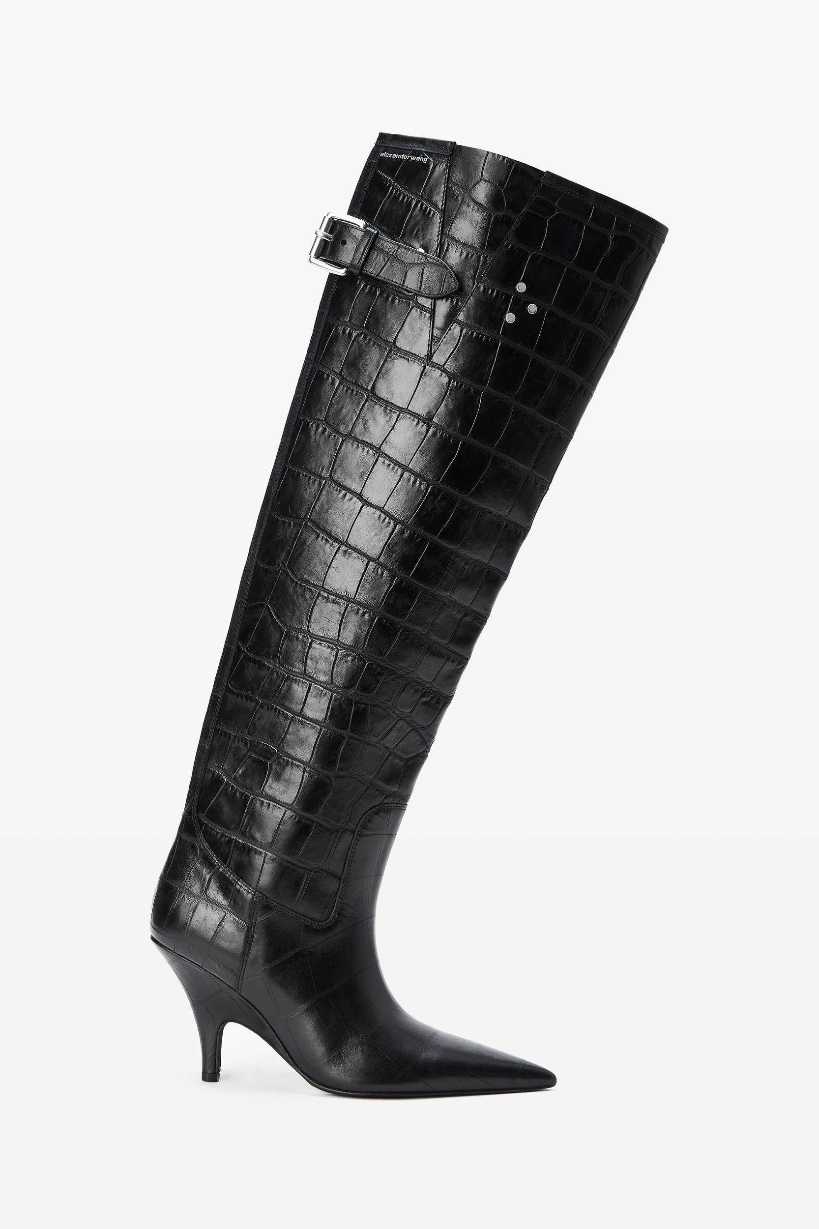 Diablo Open Back Tall Boot In Leather Product Image