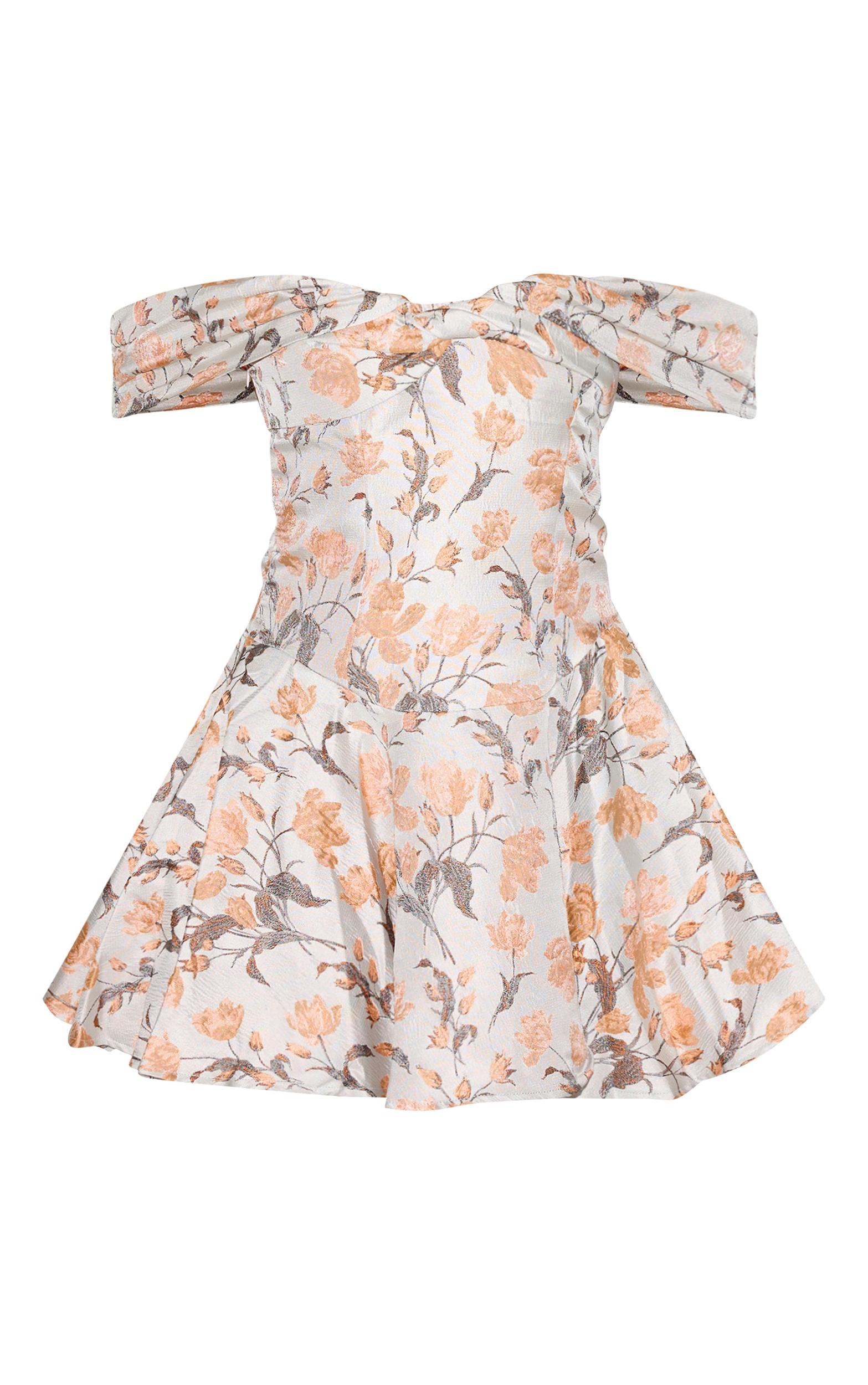 Blue Bardot Jacquard Shift Dress Product Image