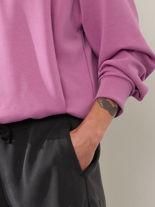 Seasoft 1/4 Zip Bubble Hem Sweatshirt Product Image