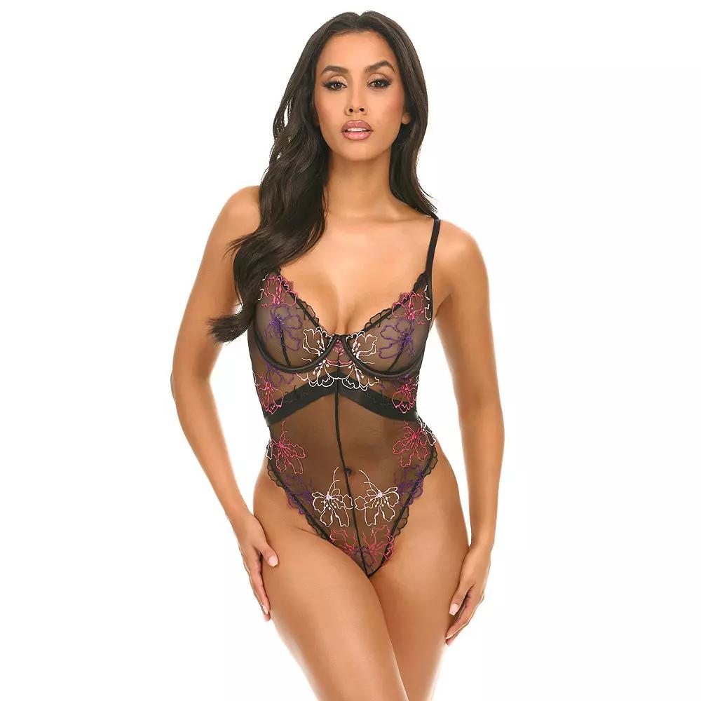 Women's Oh La La Cheri Leanna Teddy Lingerie 52-11964, Size: Medium, Multi Product Image