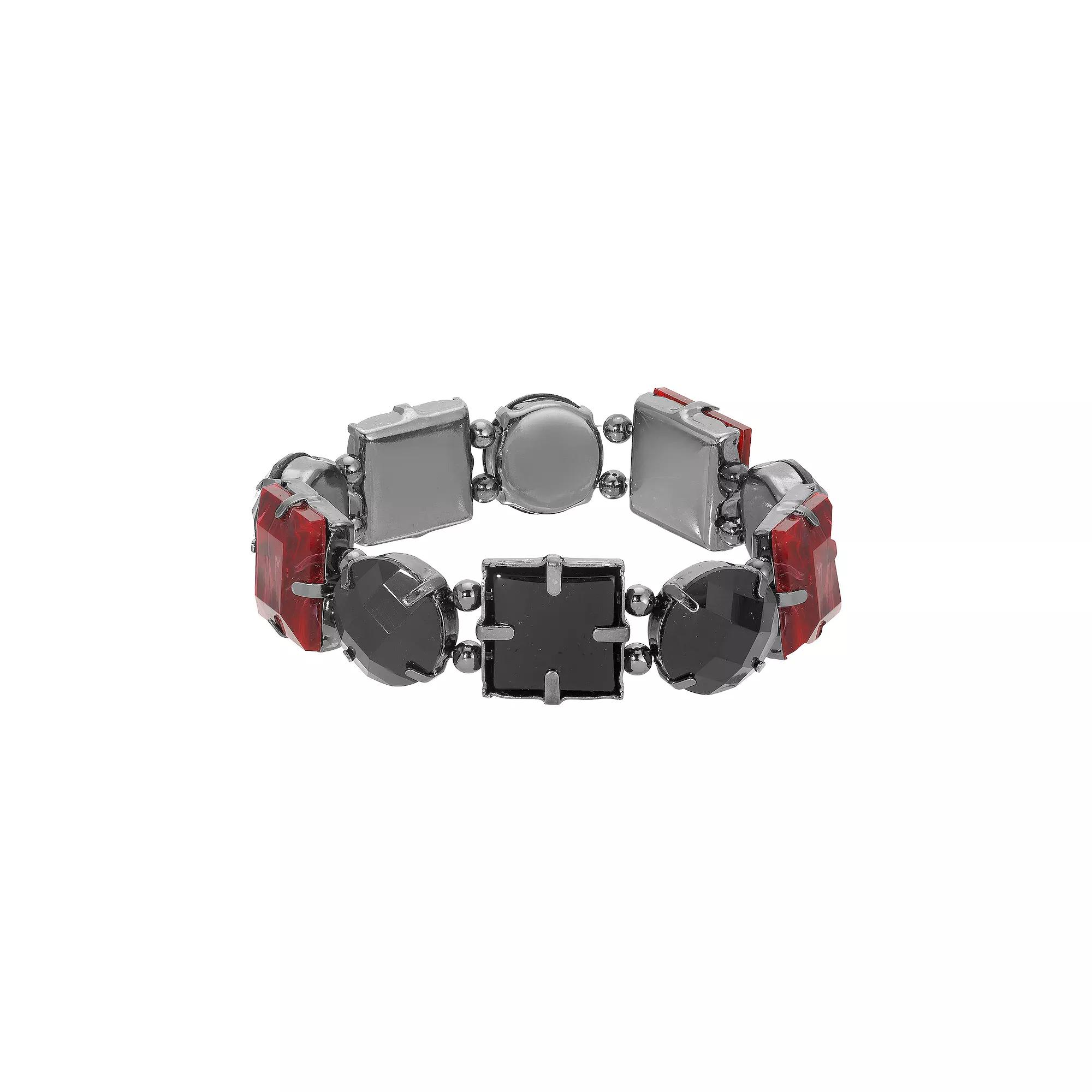 1928 Black Tone Colorblock Stretch Bracelet, Women's, Multi Product Image