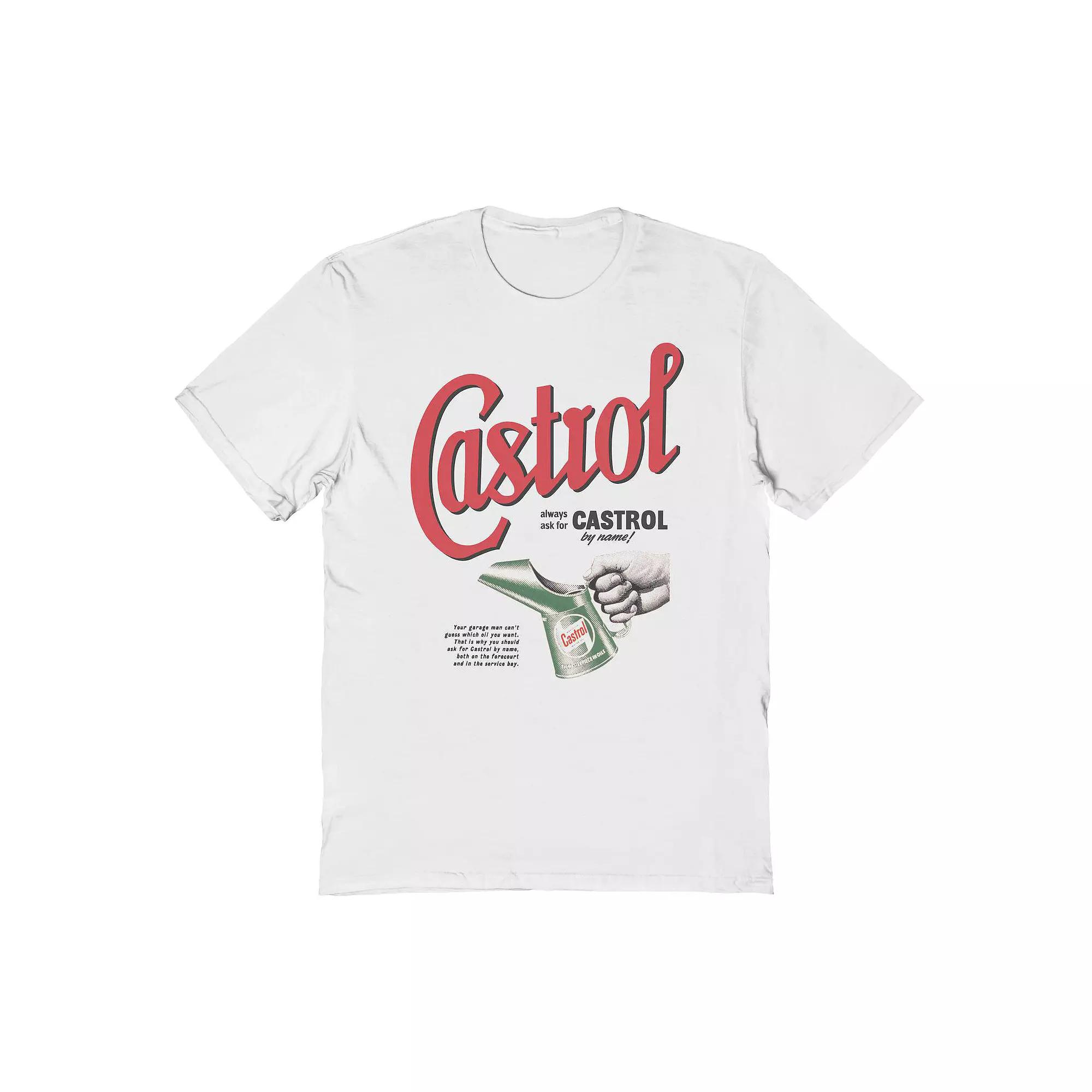 Men's Castrol By Name Graphic Tee, Size: Medium, White Product Image