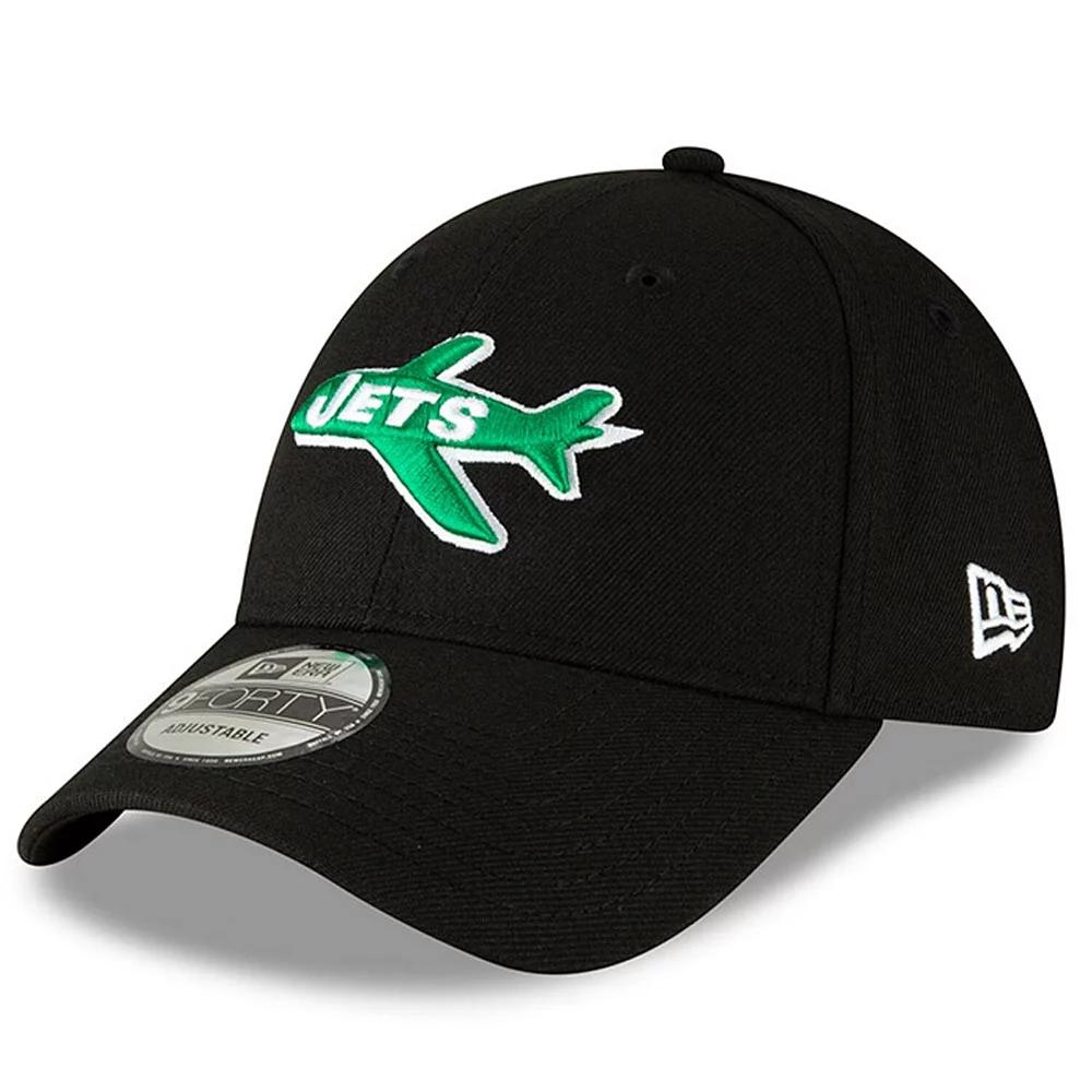 Men's New Era Black New York Jets The League Throwback 9FORTY Adjustable Hat Product Image