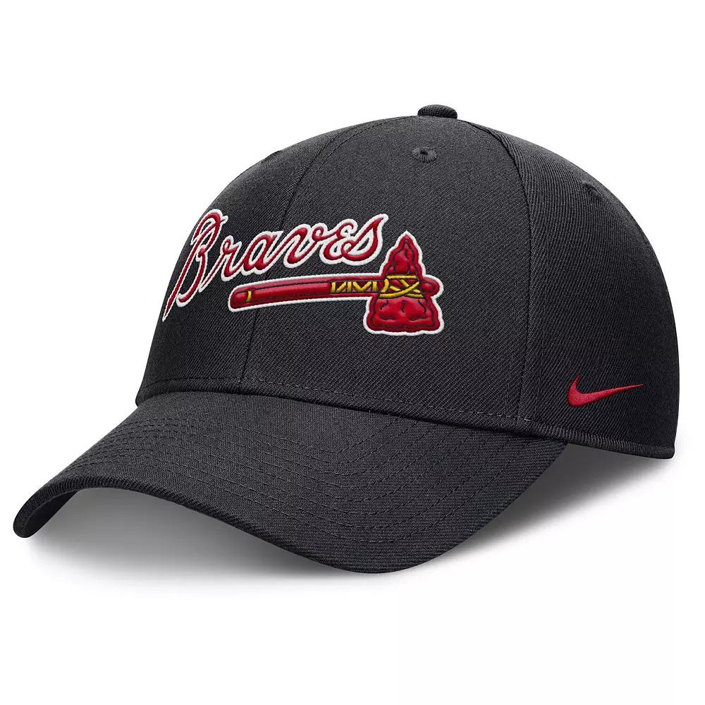 Men's Nike Navy Atlanta Braves Rise Gaberdine Adjustable Hat,  Product Image