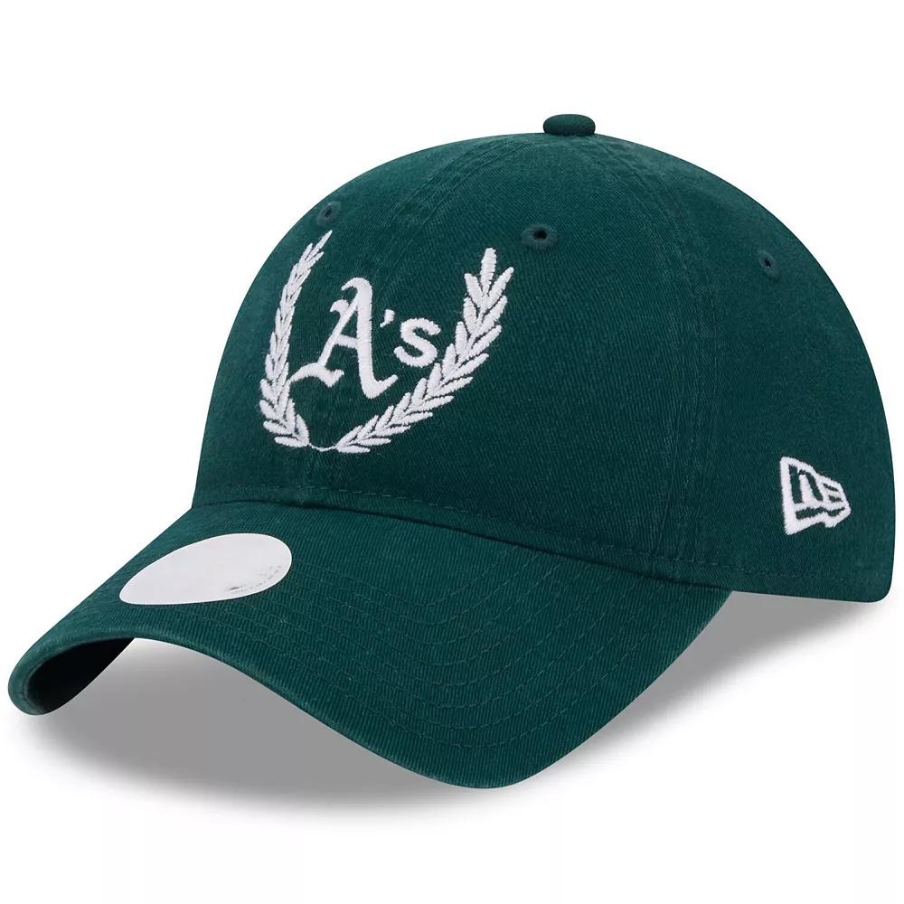 Women's New Era Green Oakland Athletics Leaves 9TWENTY Adjustable Hat Product Image