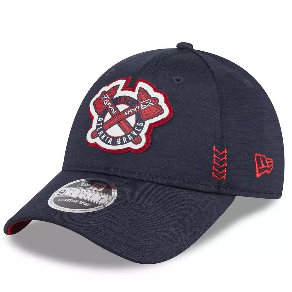 Men's New Era Navy Atlanta Braves 2024 Clubhouse 9FORTY Adjustable Hat, Blue Product Image