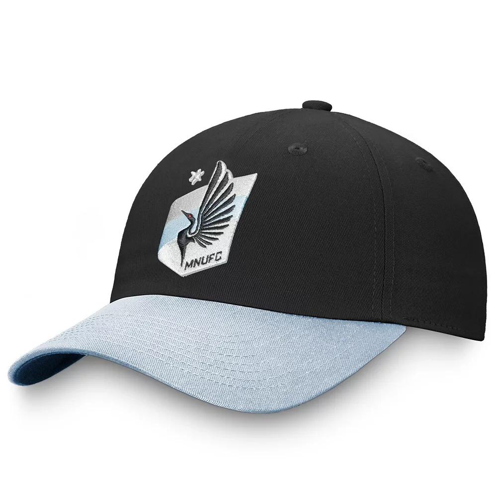 Women's Fanatics Branded Black/Light Blue Minnesota United FC Iconic Adjustable Hat, Mfc Black Product Image