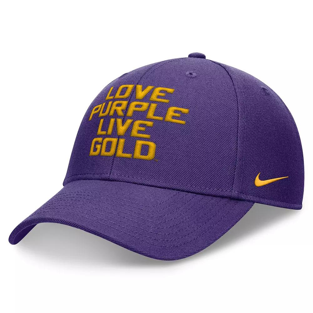 Men's Nike Purple LSU Tigers Local Rise Adjustable Hat,  Product Image