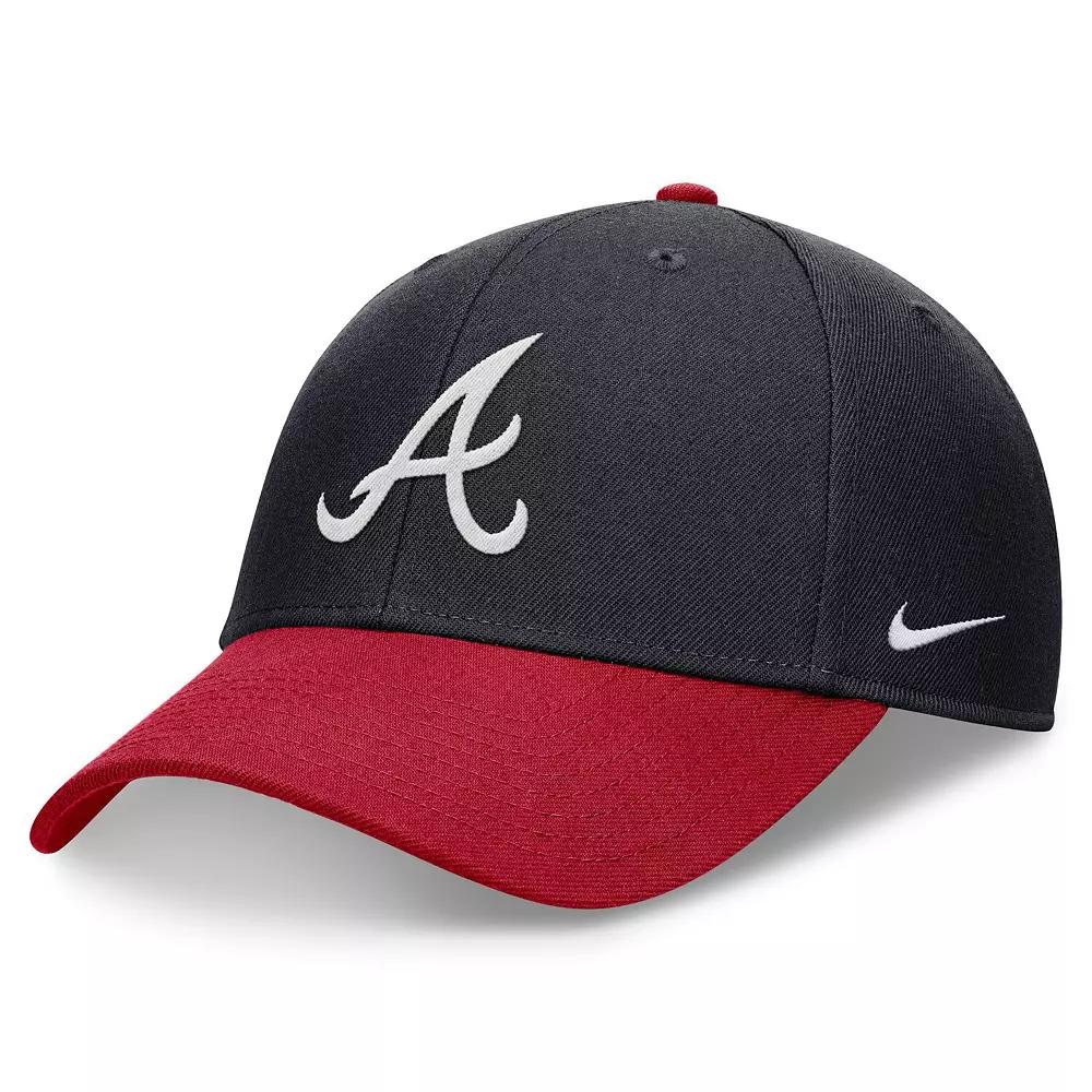 Men's Nike Navy/Red Atlanta Braves Evergreen Club Performance Adjustable Hat, Size: Medium/Large, Blue Product Image