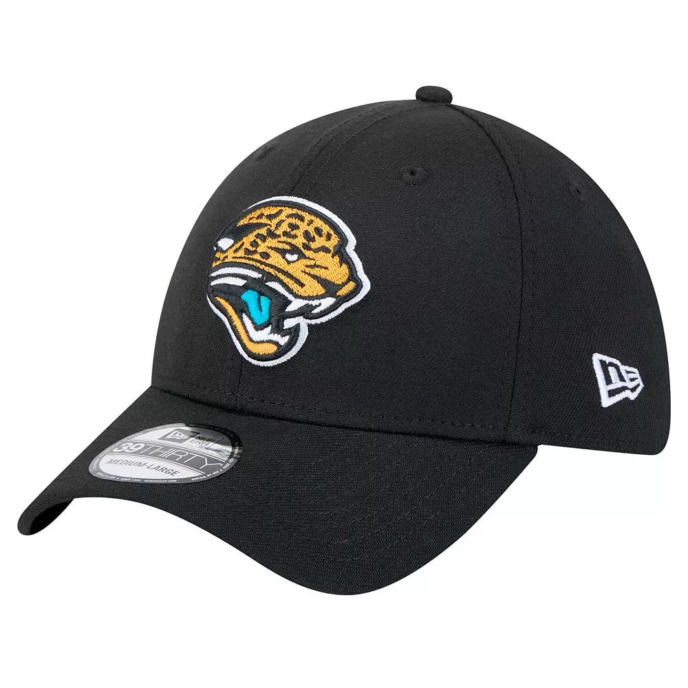 Men's New Era Black Jacksonville Jaguars Throwback Main 39THIRTY Flex Hat,  Product Image