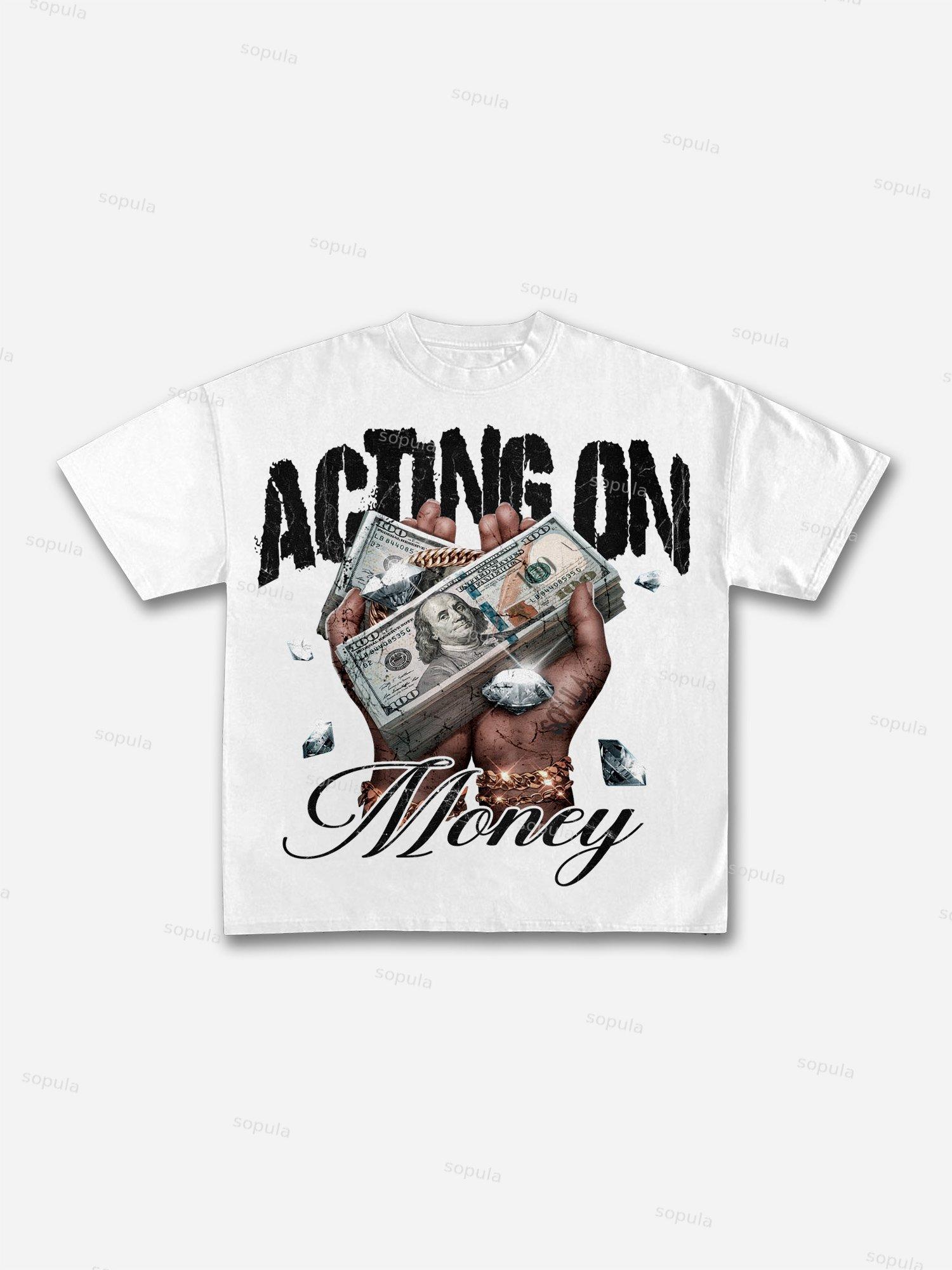 In God We Trust, In Cash We Move Vintage Graphic Cotton T-shirt Product Image