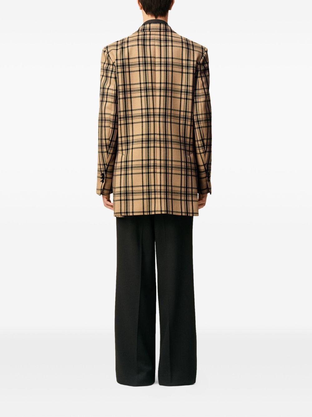 checked wool jacket Product Image