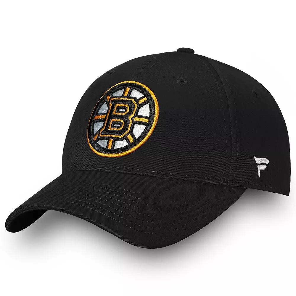 Men's Fanatics Branded Black Boston Bruins Core Adjustable Hat Product Image