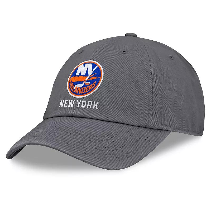 Men's Fanatics Charcoal New York Islanders Washed Adjustable Hat, Isl Charco Product Image