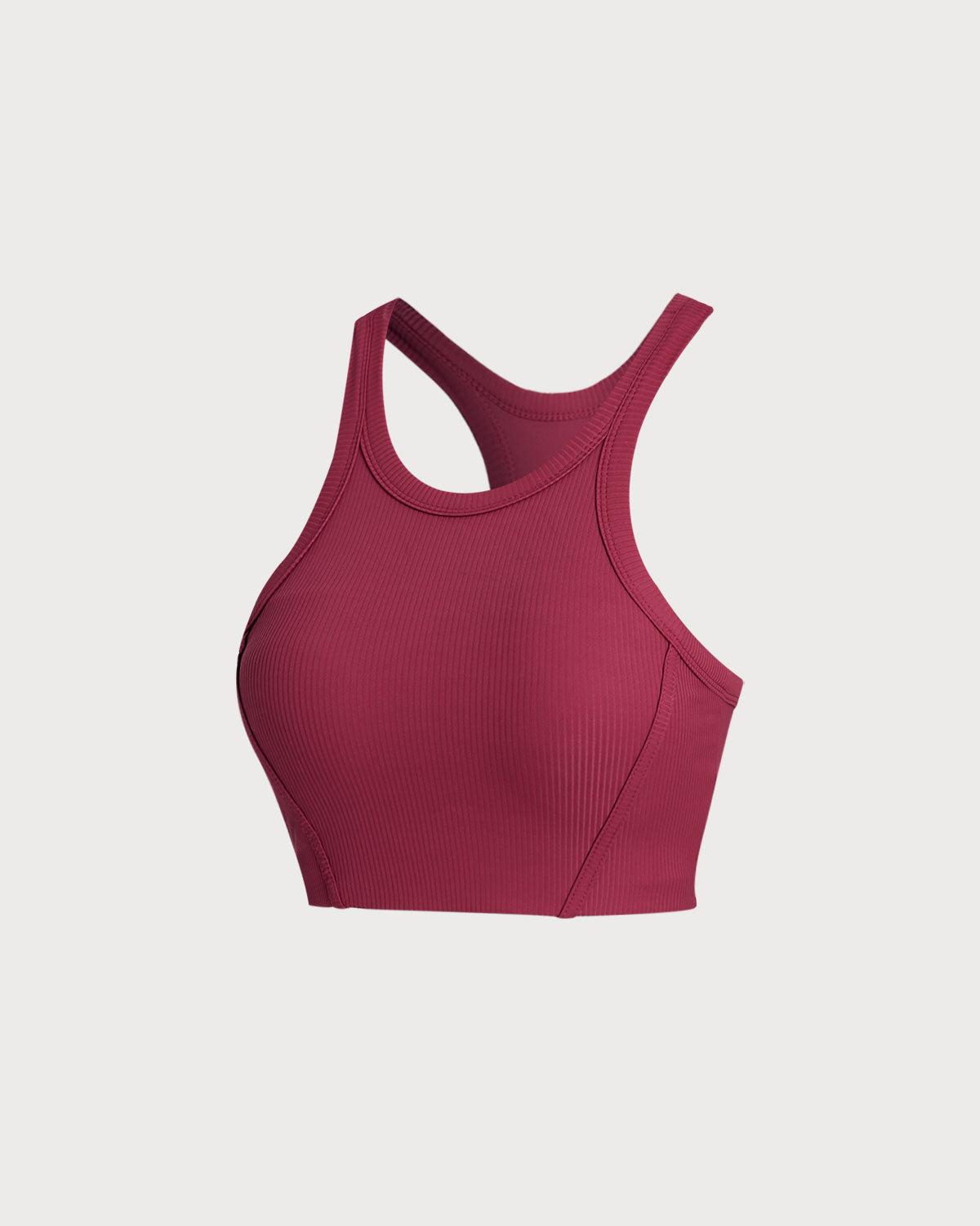 Red I-back Yoga Tank Top Product Image