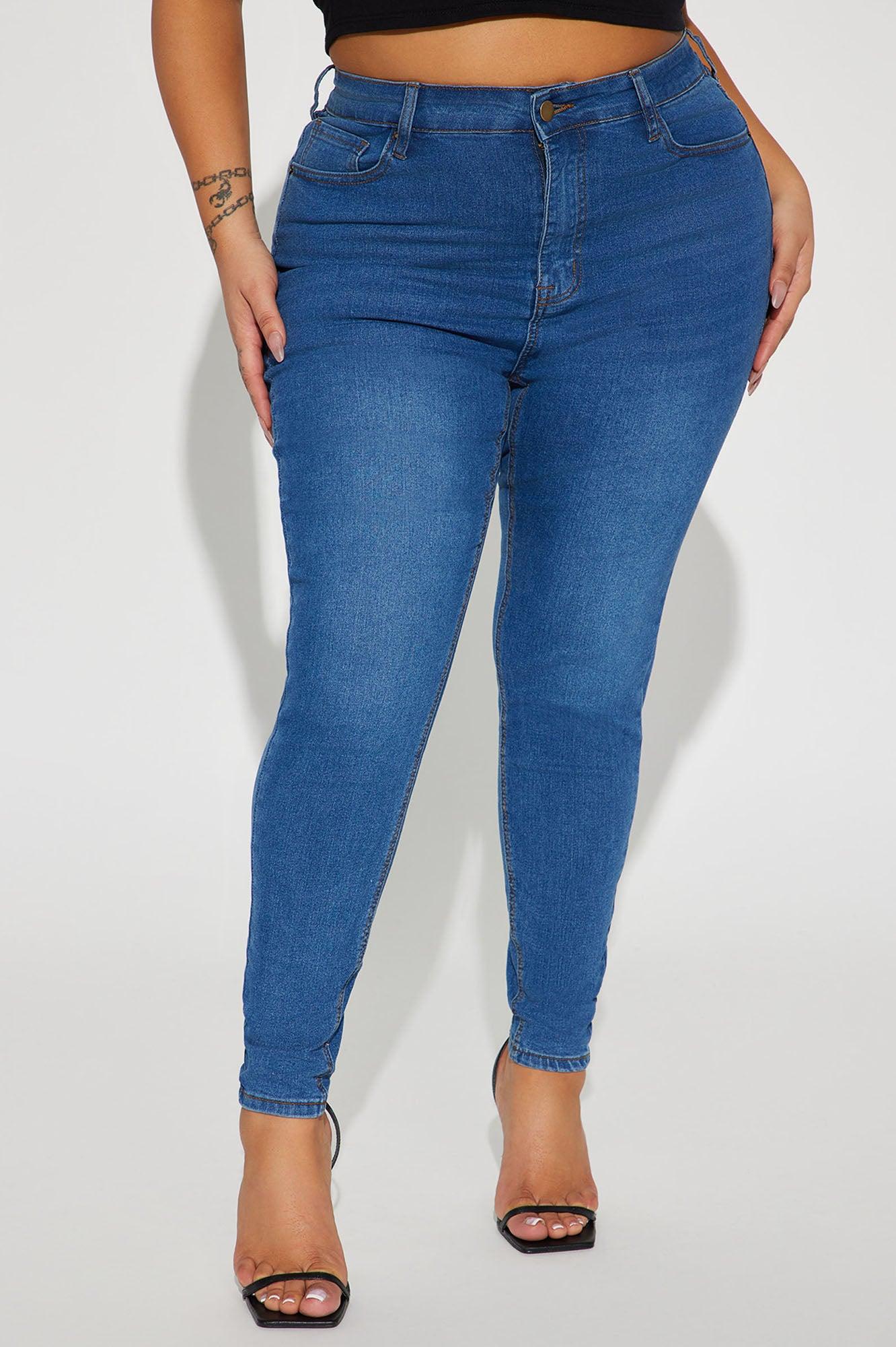 Vibe Check Curvy Stretch Skinny Jeans - Medium Wash Product Image
