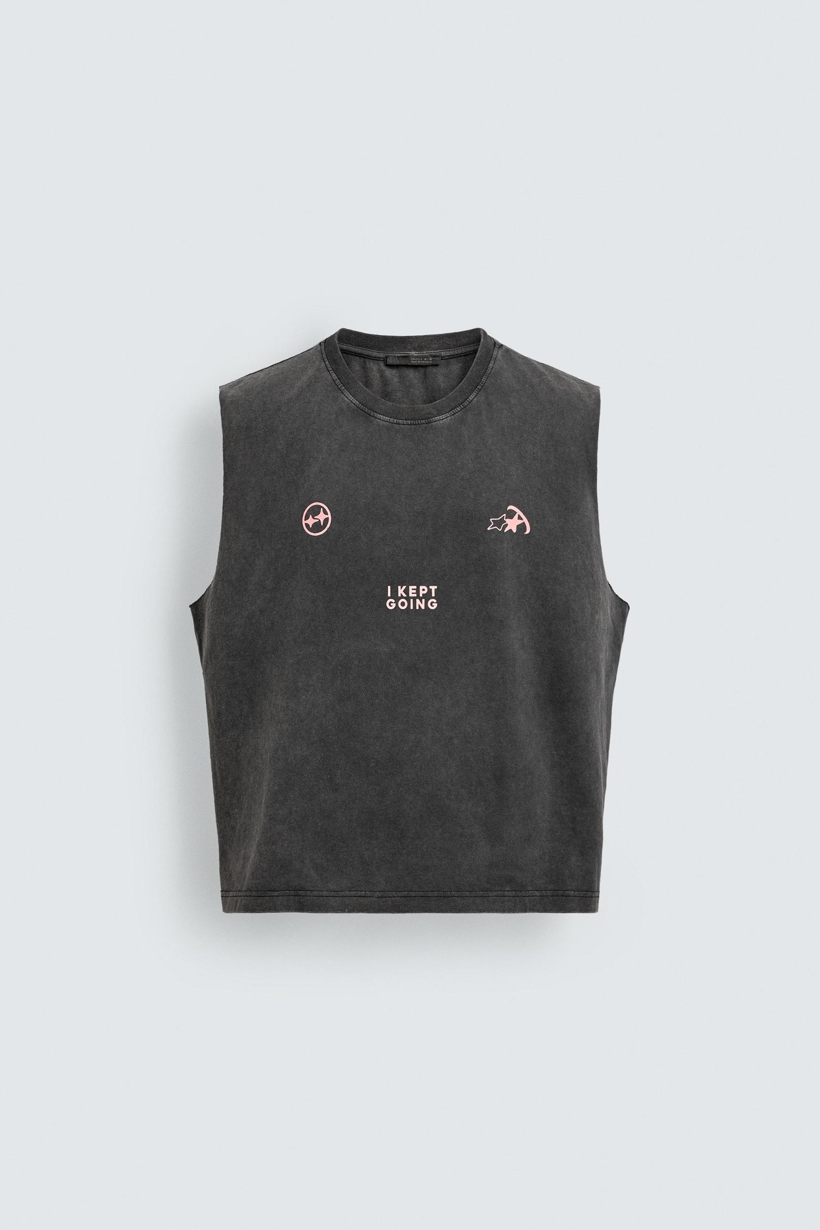 WASHED PRINTED TANK TOP Product Image