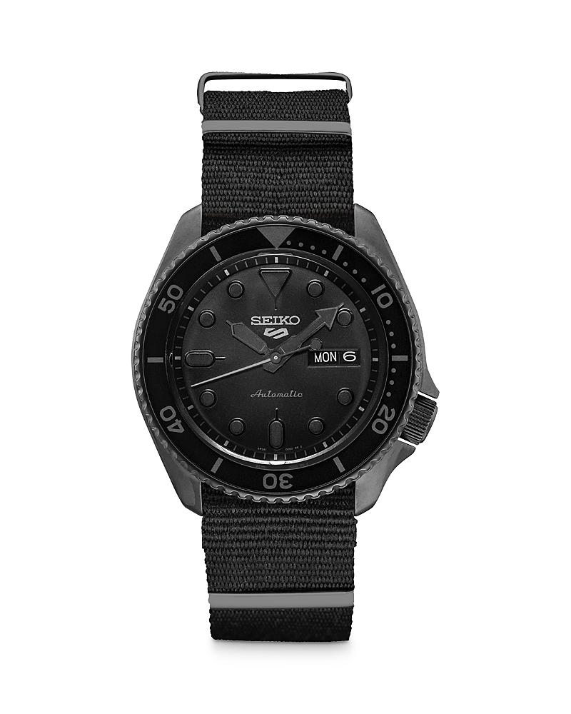 Seiko Mens Seiko 5 Sports Automatic Black Nylon Strap Watch Product Image
