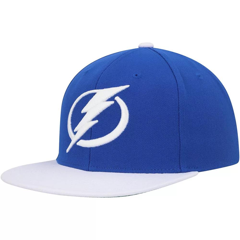 Men's Mitchell & Ness Blue Tampa Bay Lightning Core Team Ground 2.0 Snapback Hat, Lgh Blue Product Image