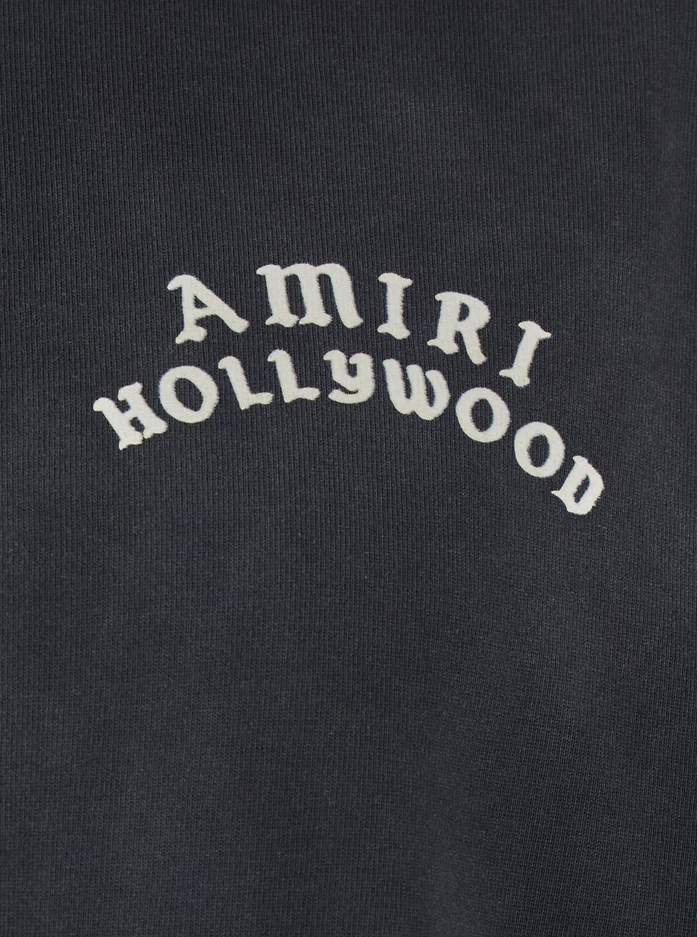 AMIRI Black Crewneck T-shirt With Logo Lettering On Front And Rear Product Image