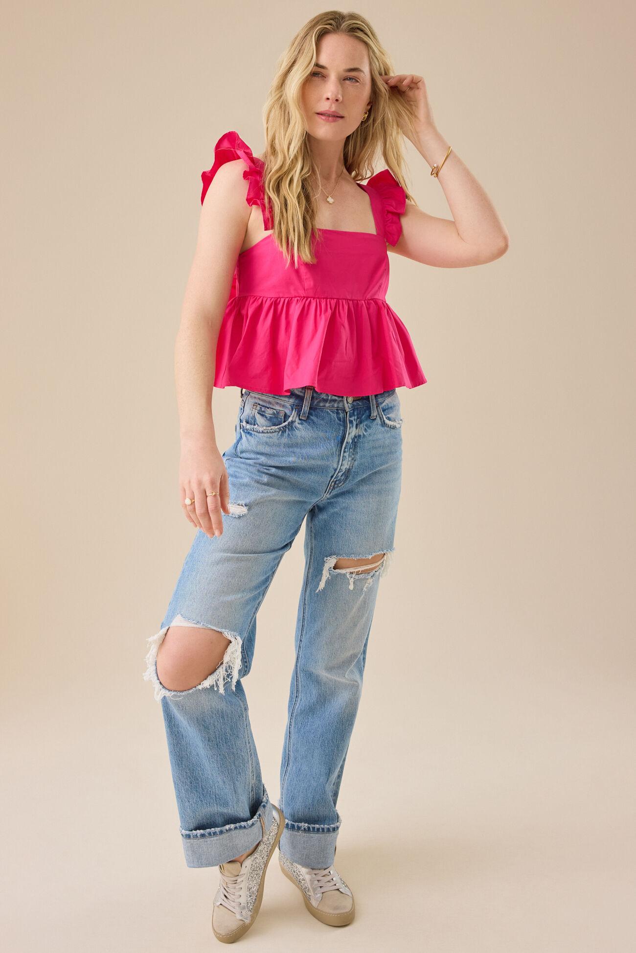 Betsy Bow Back Babydoll Tank Product Image