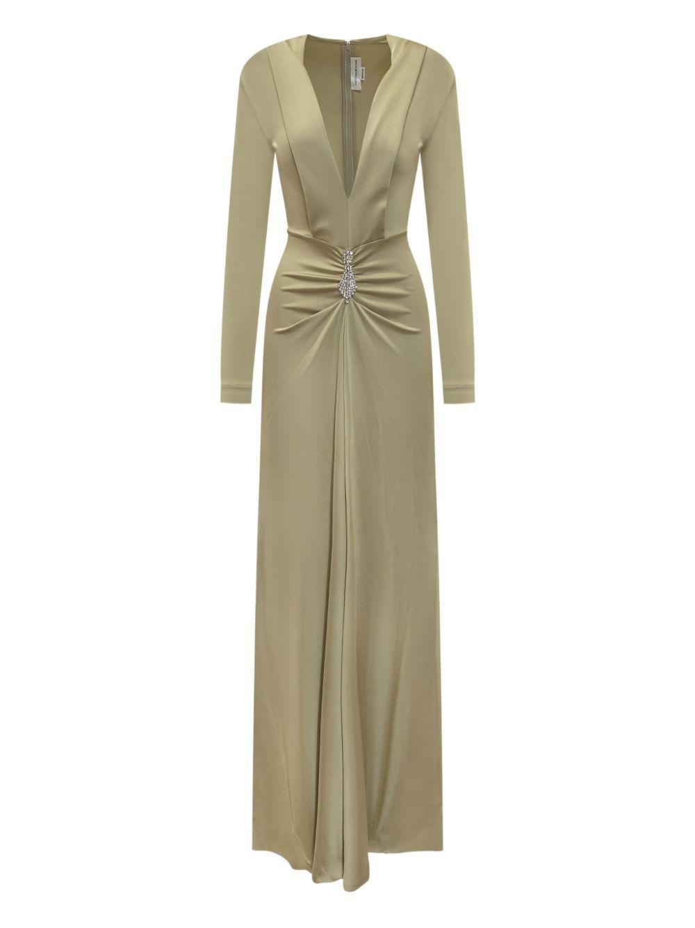 V-neck embellished gown Product Image