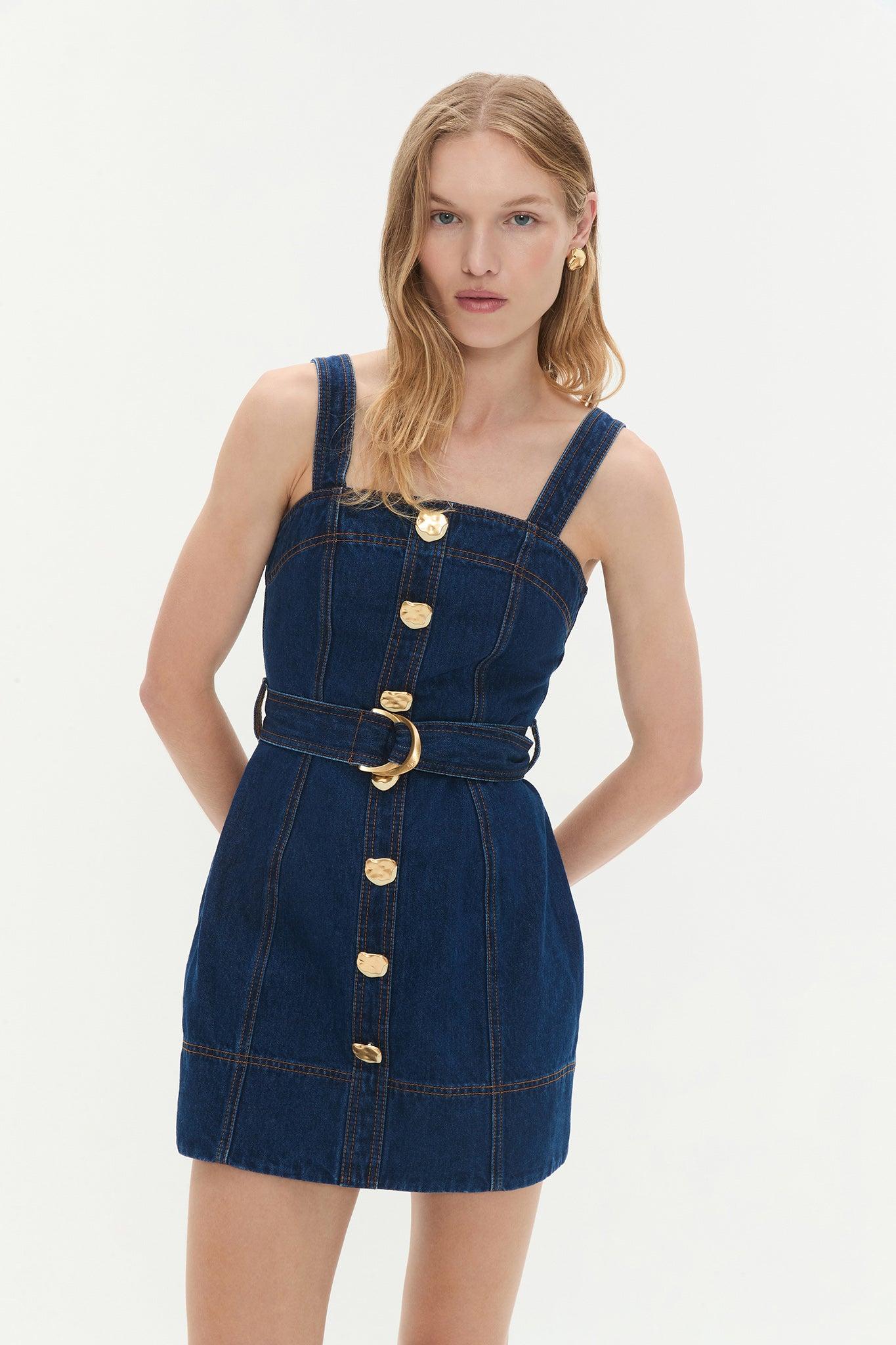 Gianna Denim Mini Dress Product Image