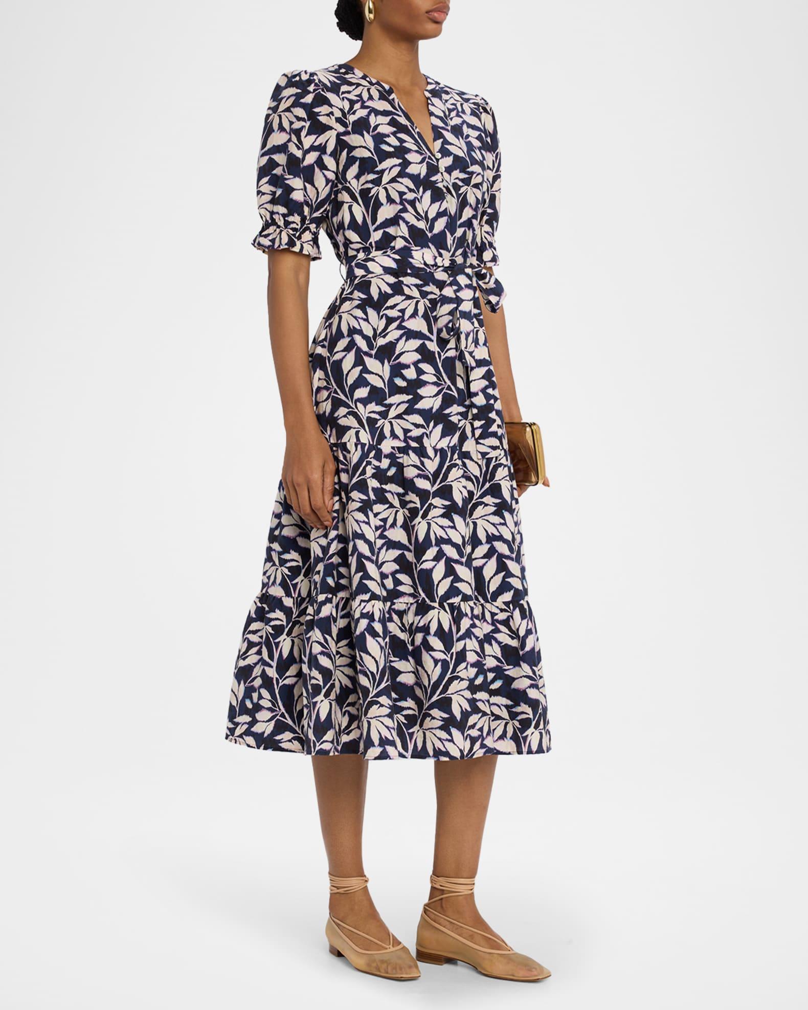 Eliana Tiered Midi Shirtdress Product Image