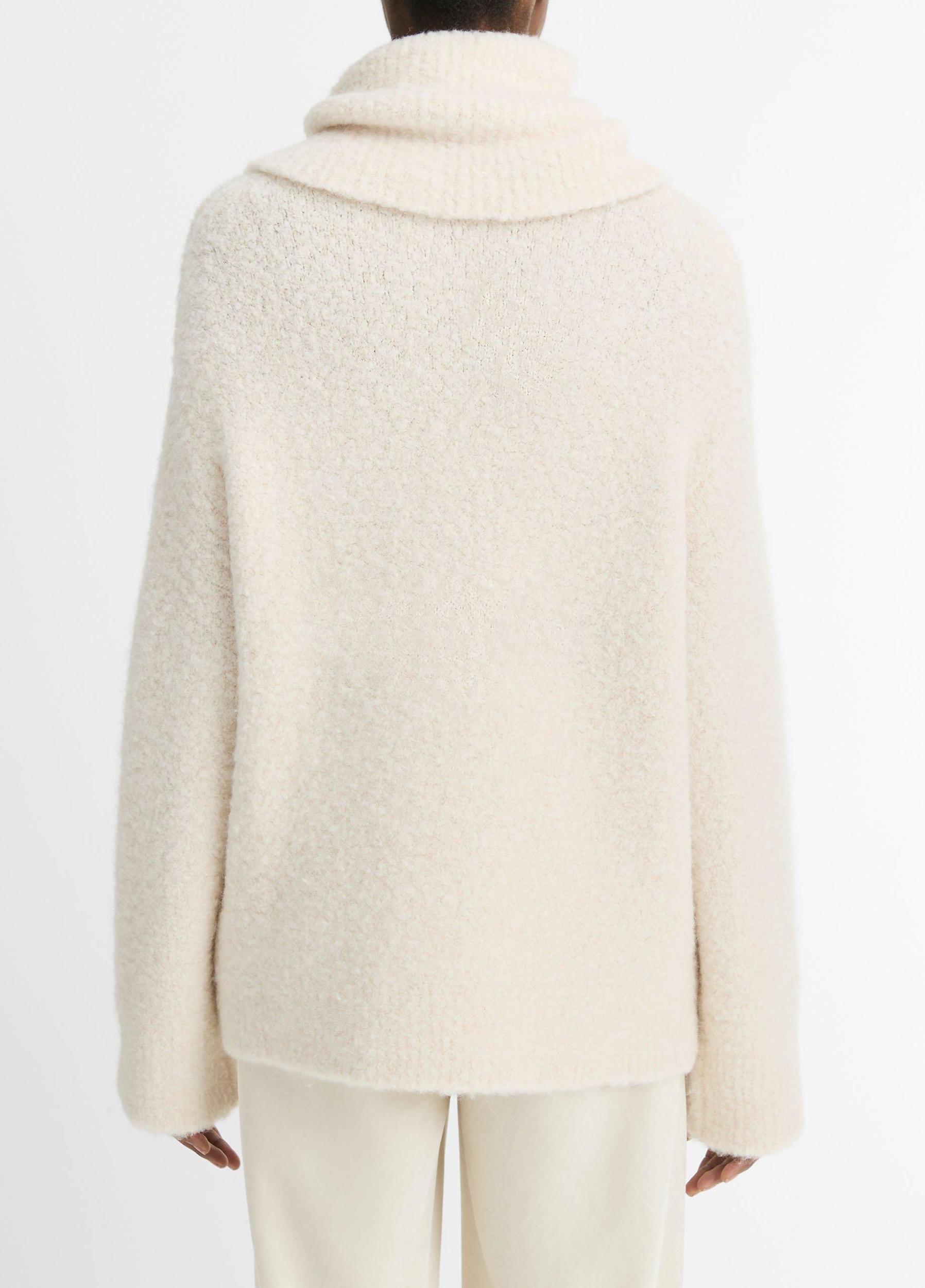 Italian Bouclé Turtleneck Tunic Sweater Product Image