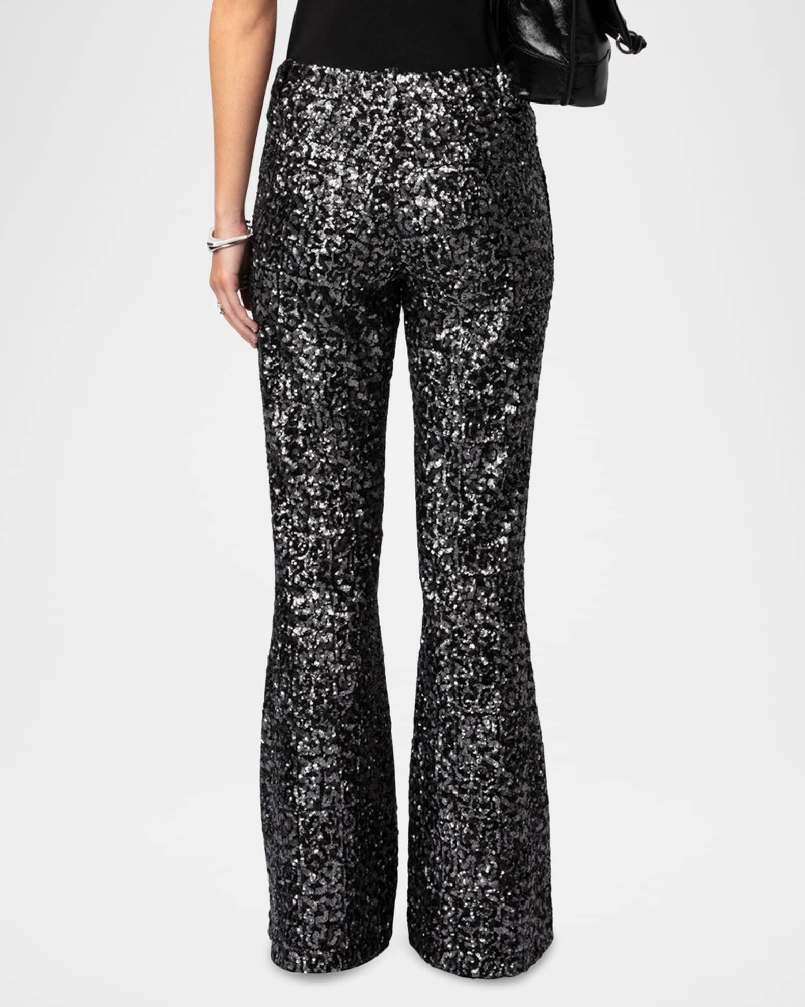 Prevy Sequined Flare Pants  Product Image