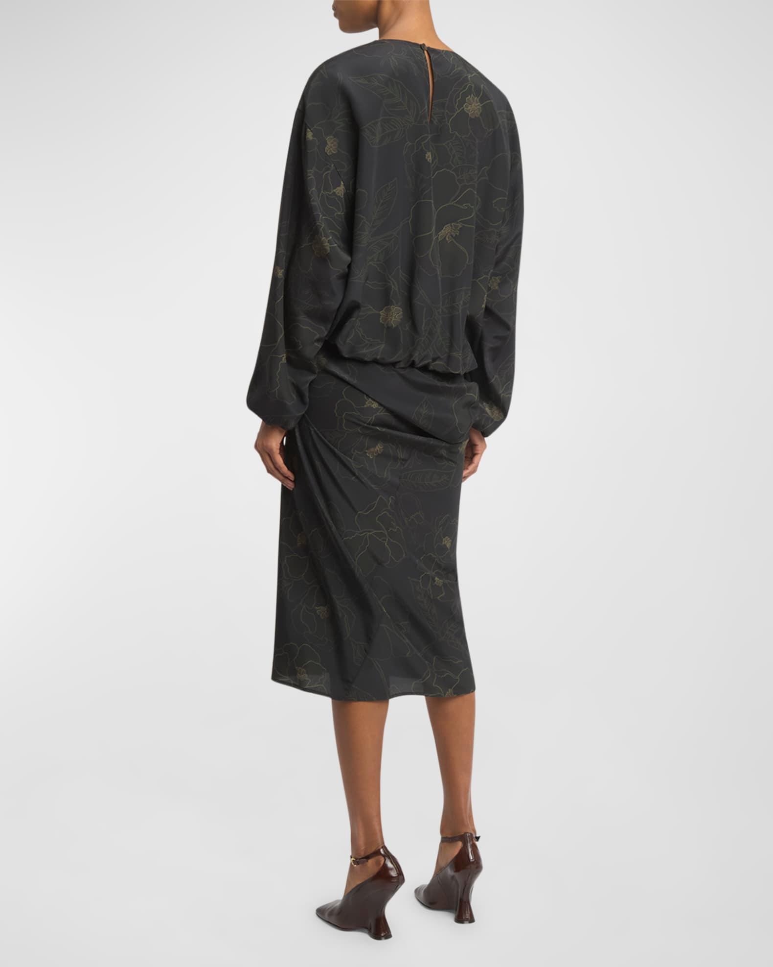 Saren Floral-Print Asymmetric Short Skirt Product Image