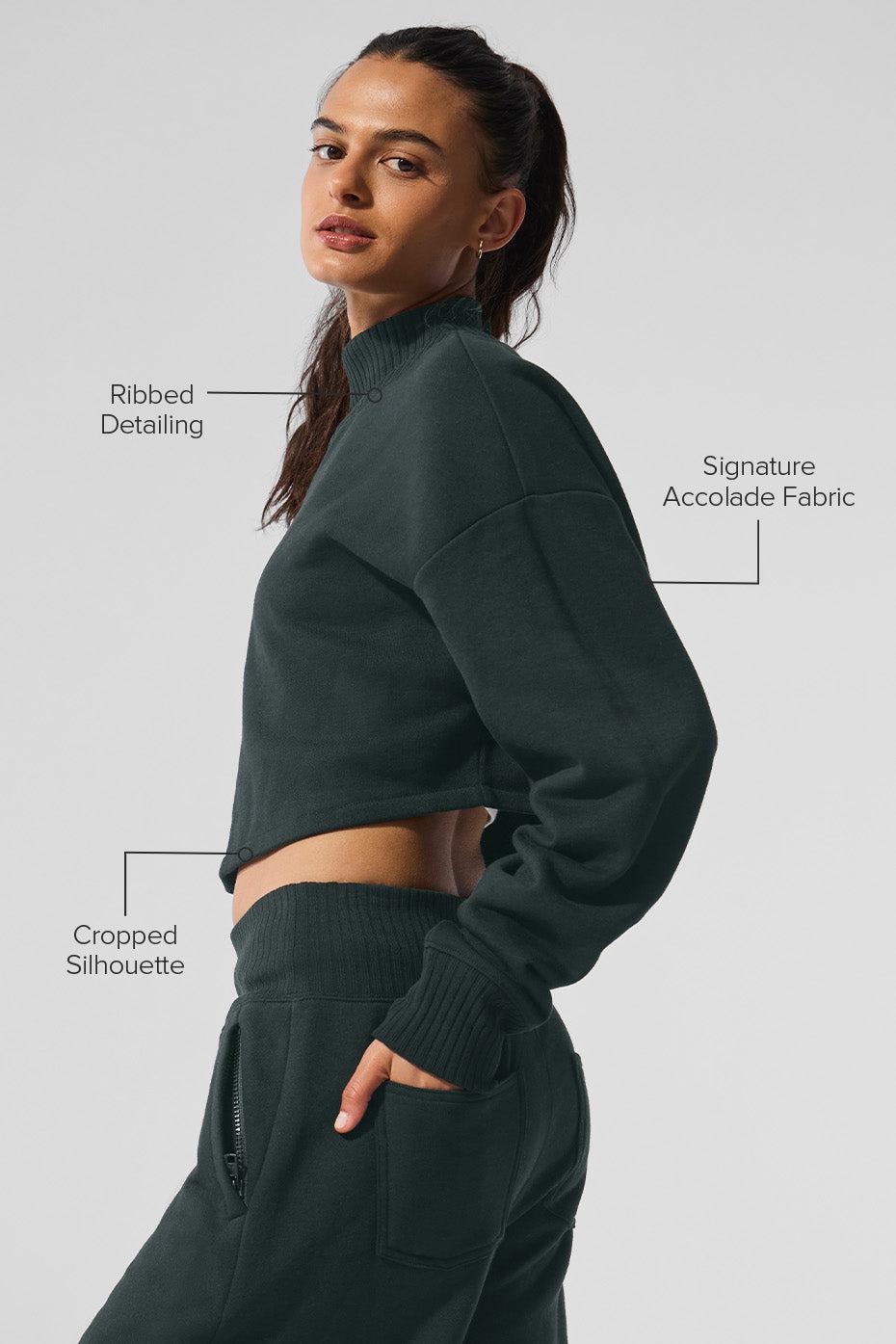 Cropped Serenity Coverup - Charcoal Green Product Image