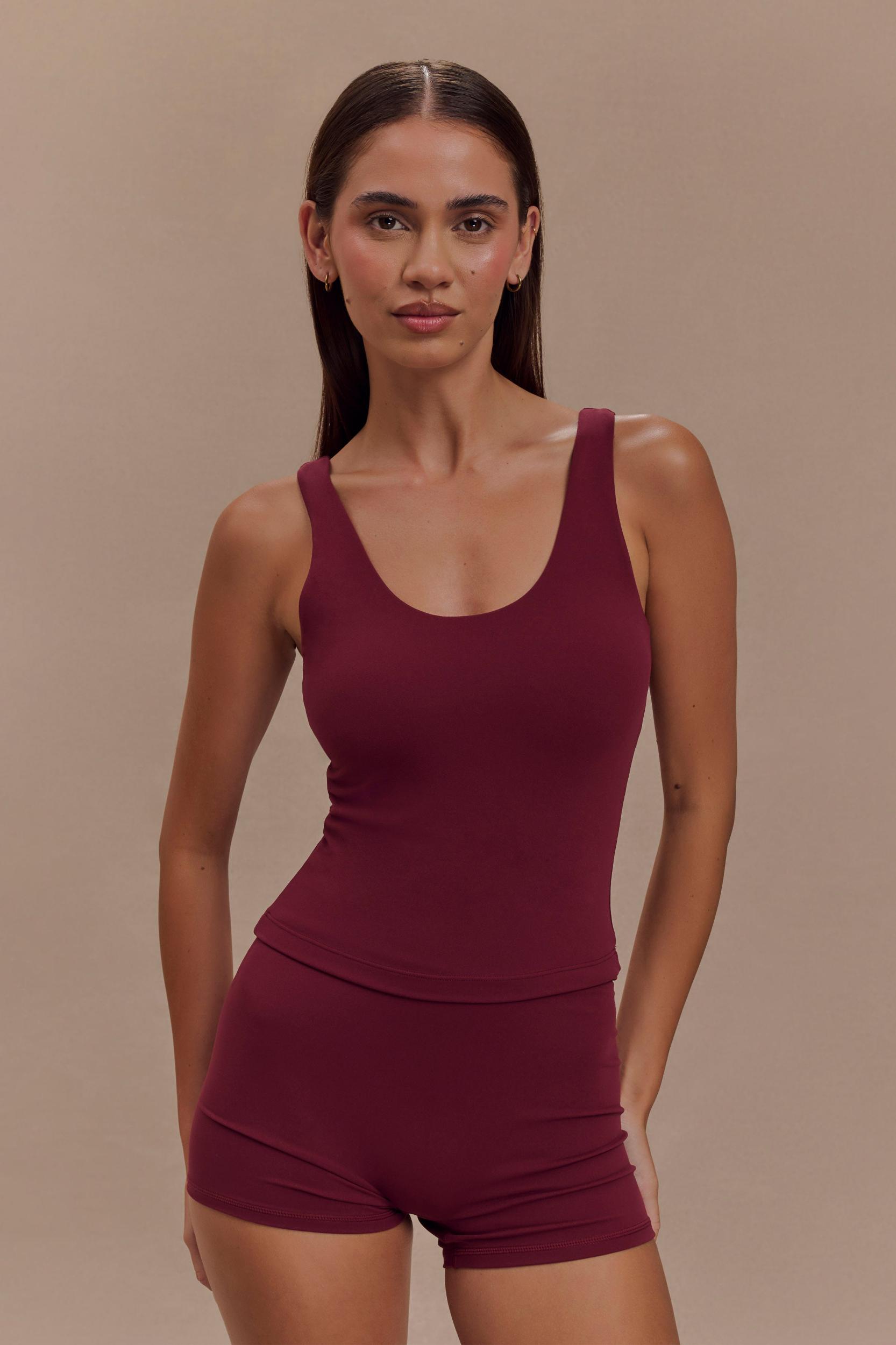 Alexandra Yoga Top - Burgundy Product Image