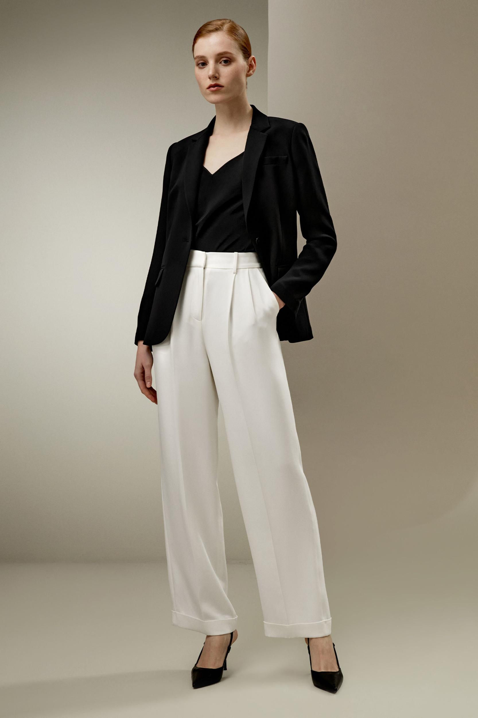 LILYSILK Black Silk Blazer - for Women - Black Mulberry Silk - Wardrobe Must-Have Tailored Silk Tops 14 Product Image