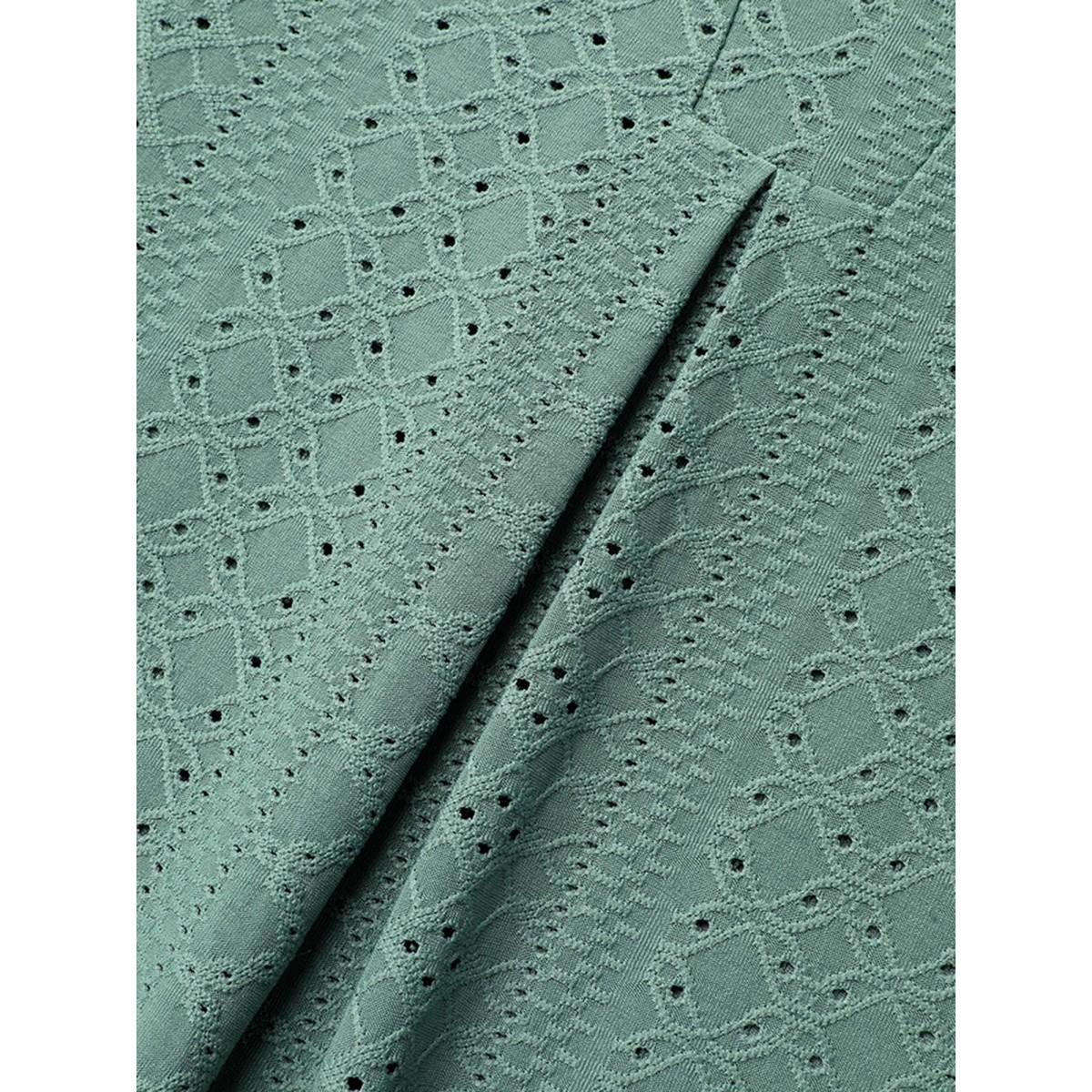 Plus Size Front Plicated Textured Notched Collar Vest Women Greenbean Elegant Texture Flat collar with V-notch Everyday Tank Tops Camis BloomChic 26/4X Product Image