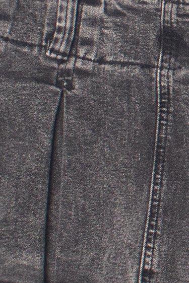 Low Rise Denim Pleated Mini Skort Product Image