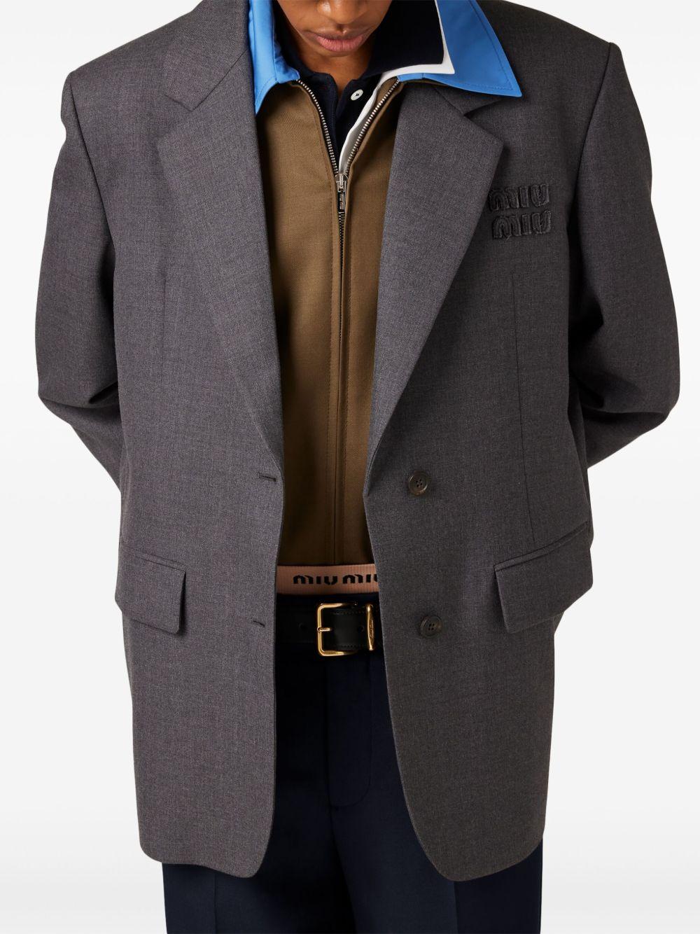 single-breasted gabardine blazer Product Image
