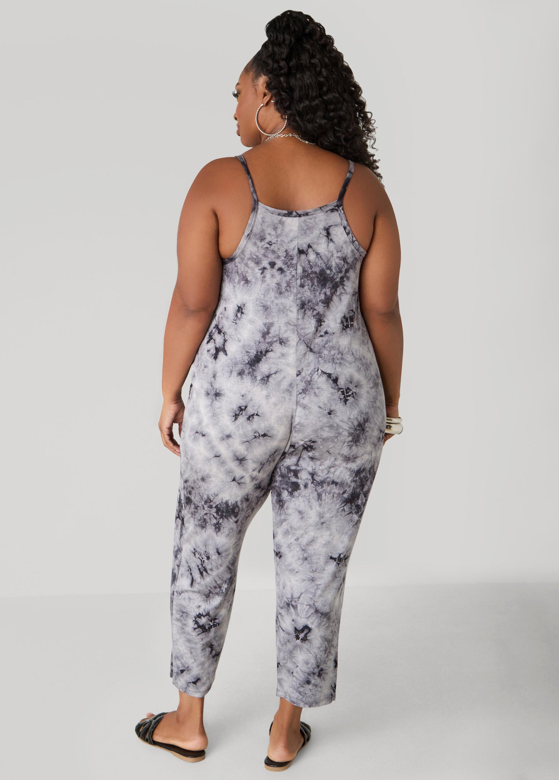 Plus Size Tie Dyed Jersey Jumpsuit Ashley Stewart Product Image