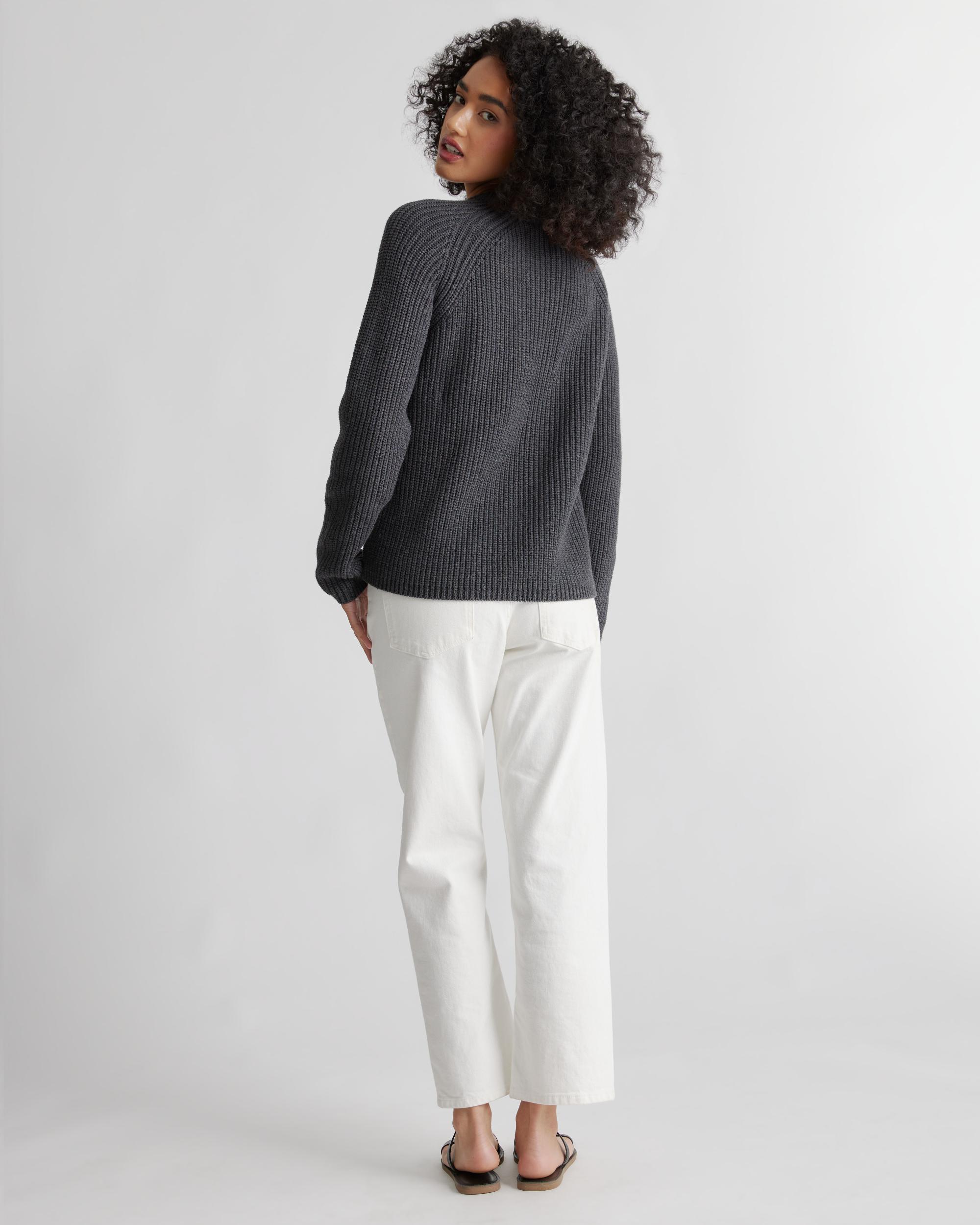 Quince | Women's Fisherman Crew Sweater Organic Cotton Product Image