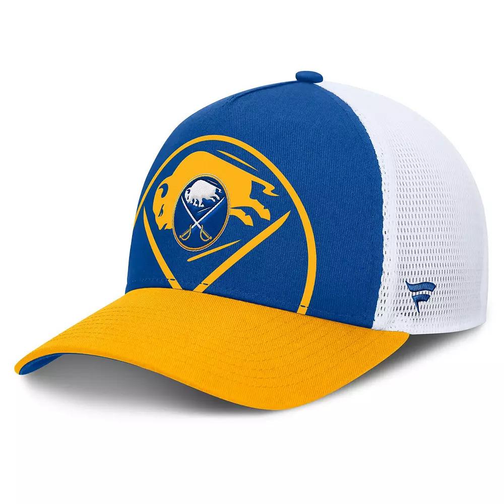 Men's Fanatics Royal/Gold Buffalo Sabres Authentic Pro A-Frame Rink Adjustable Hat, Blue Product Image