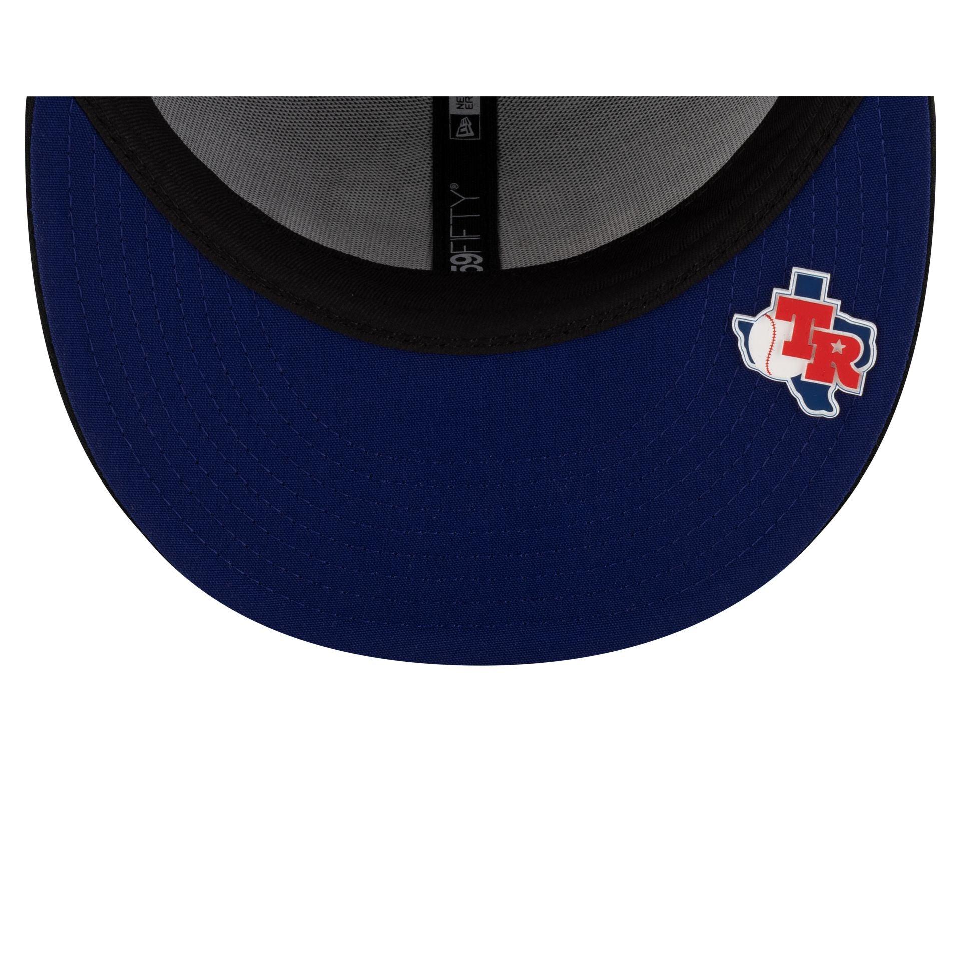 Texas Rangers 2025 Clubhouse Alt Black 59FIFTY Fitted Hat Male Product Image