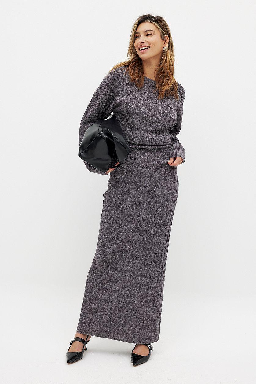 Glitter Knitted Maxi Dress Product Image