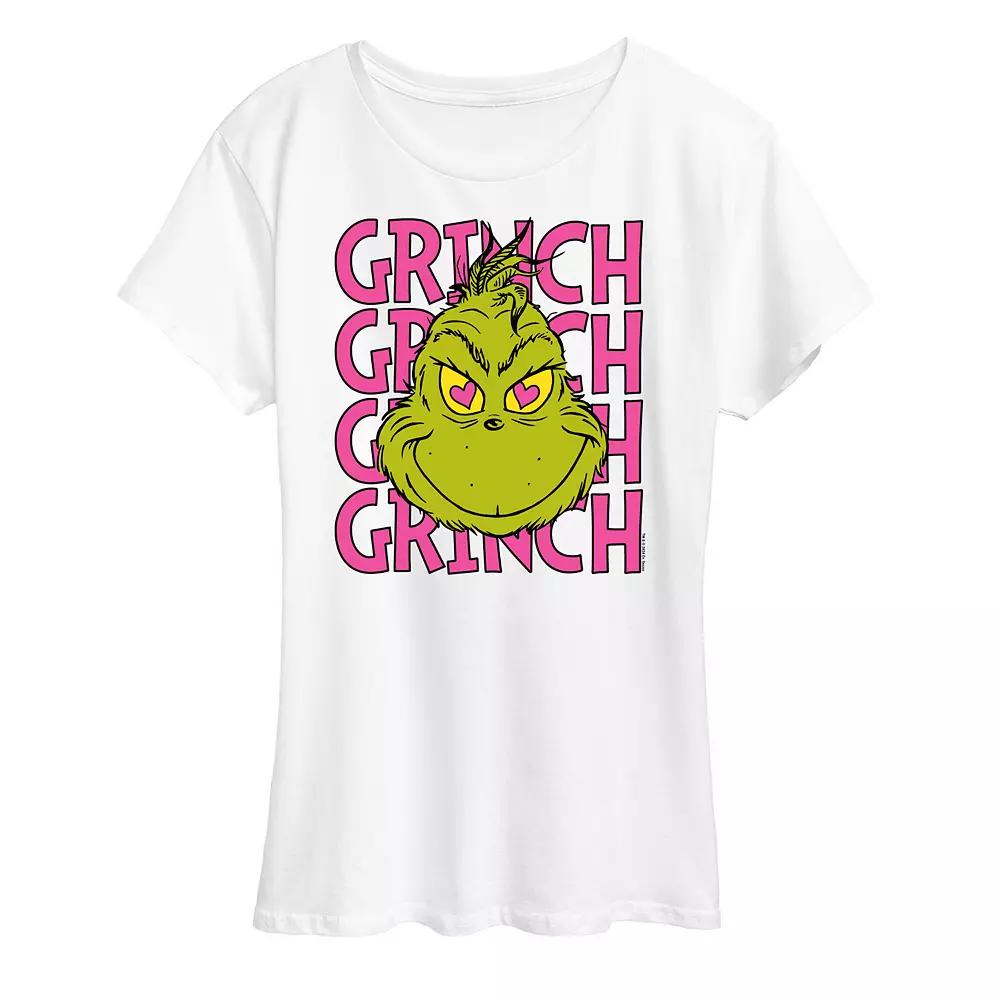 Women's Grinch Stacked Graphic Tee,  Product Image