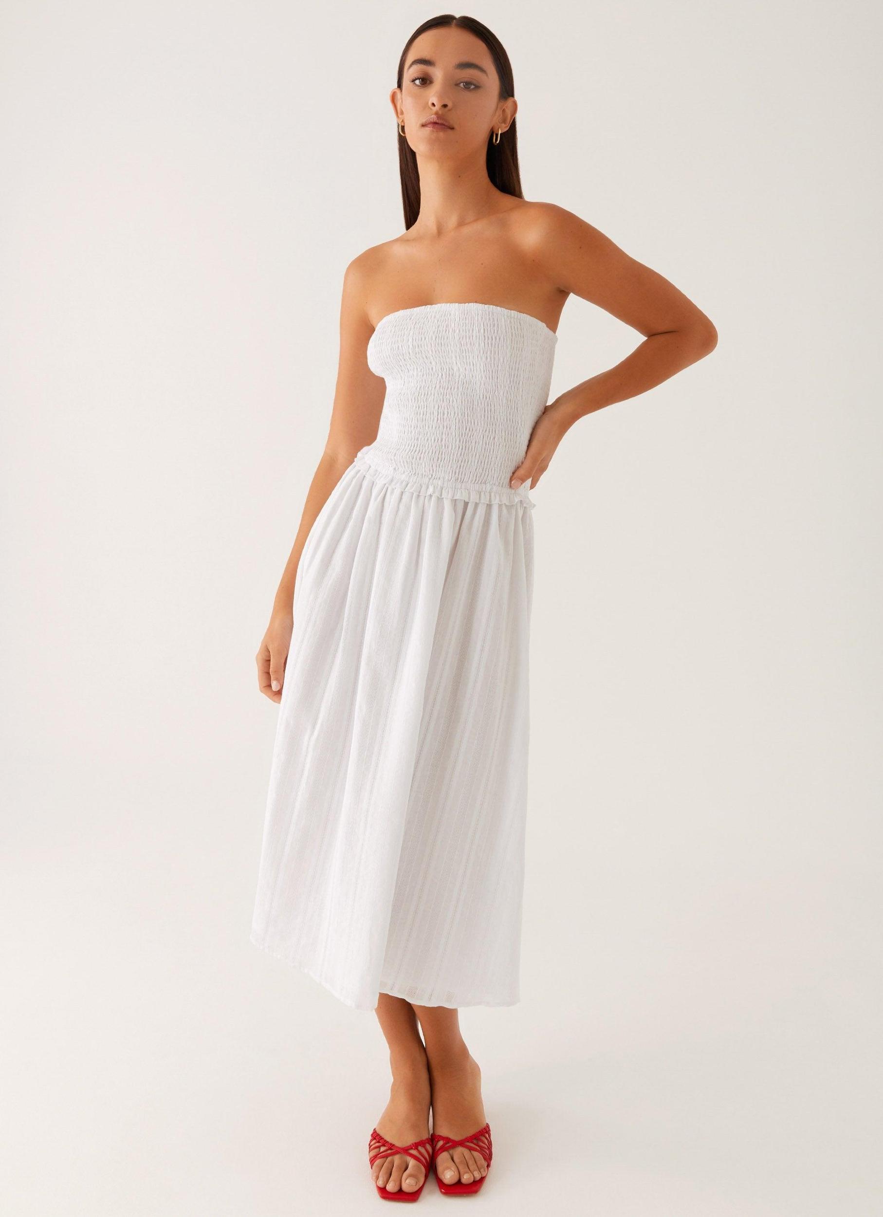 Lulie Shirres Midi Dress - Ivory Product Image